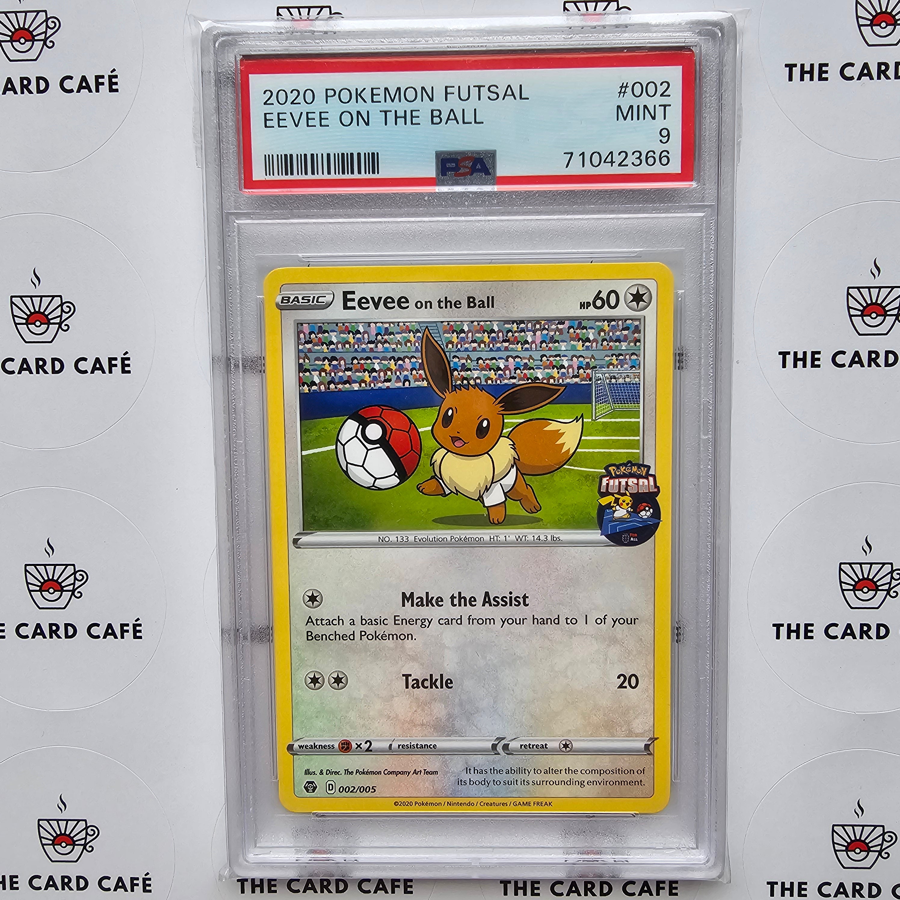 Eevee On The Ball - 002/005 -  Pokemon Futsal - PSA 9