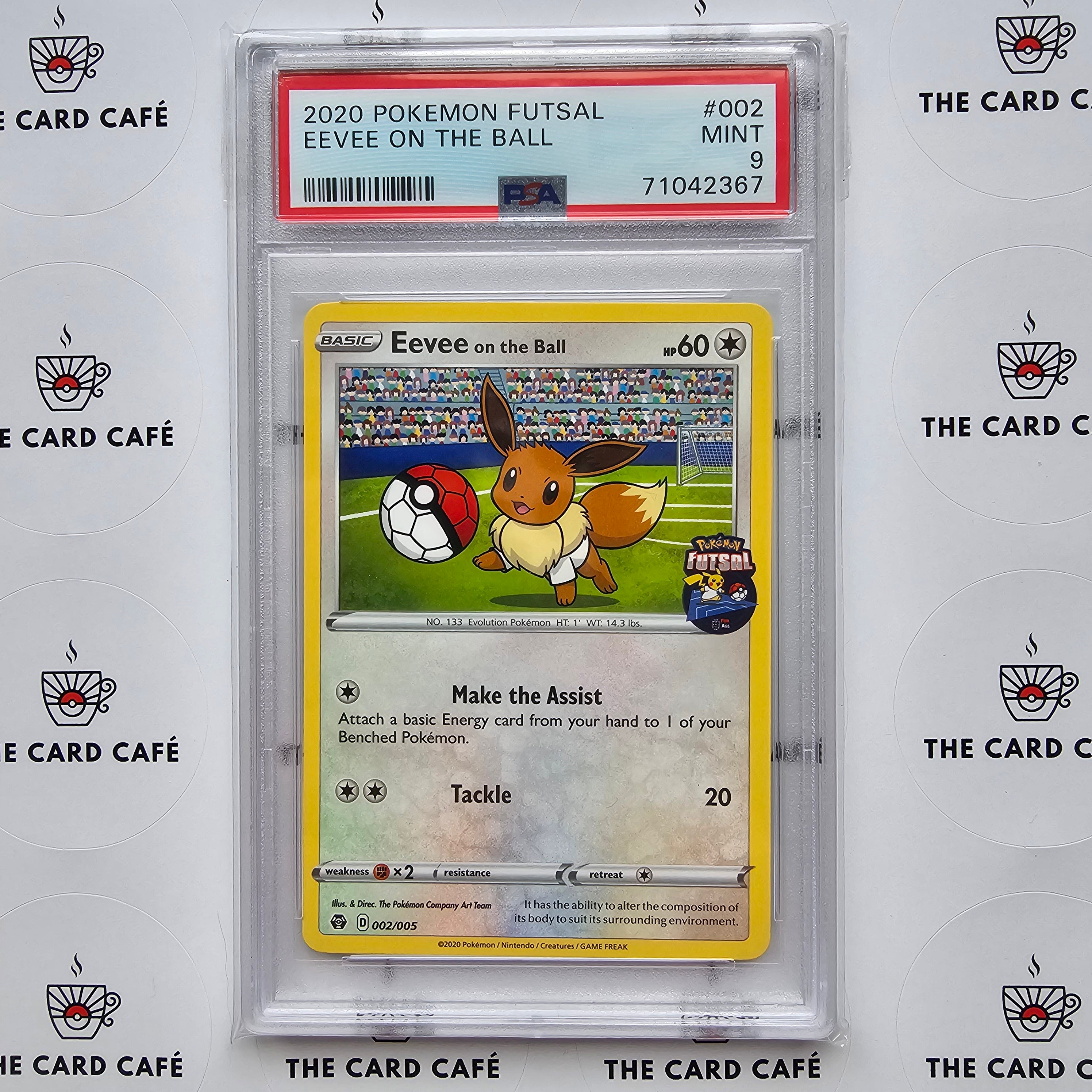 Eevee On The Ball - 002/005 -  Pokemon Futsal - PSA 9