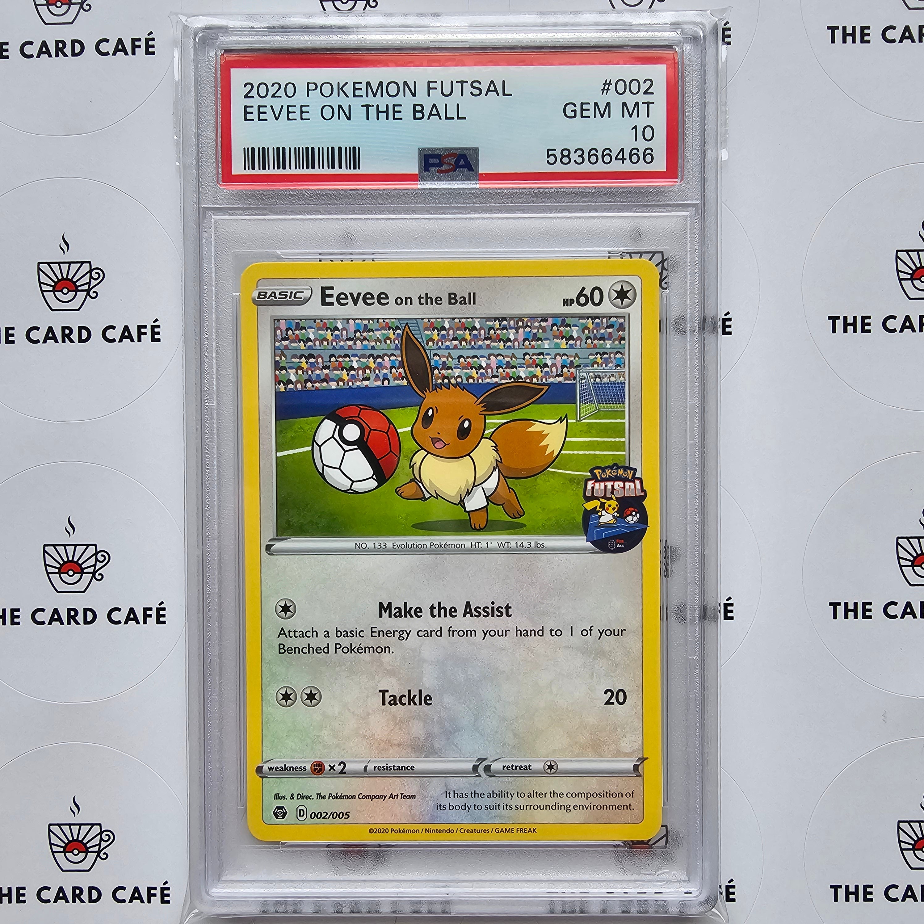 Eevee On The Ball - 002/005 -  Pokemon Futsal - PSA 10