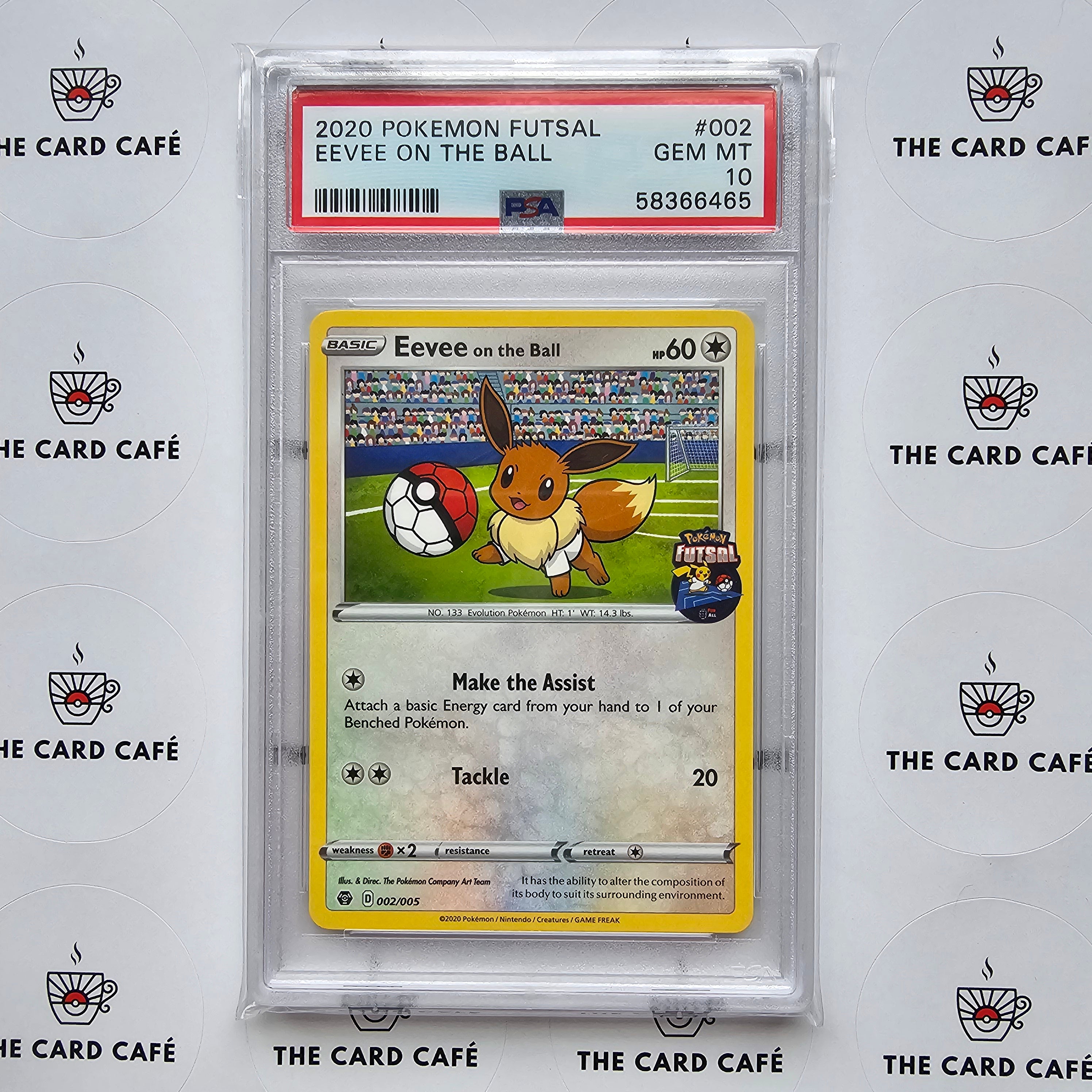 Eevee On The Ball - 002/005 -  Pokemon Futsal - PSA 10