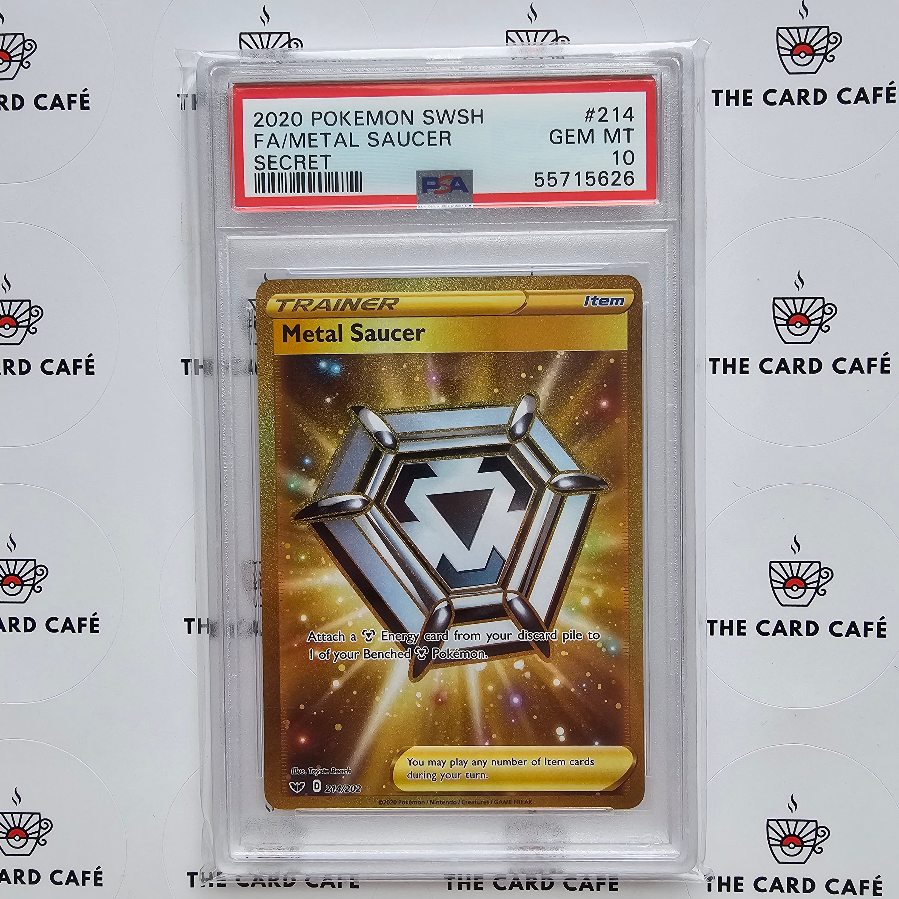 Metal Saucer - Sword & Shield Base - Gold Secret Rare PSA 10