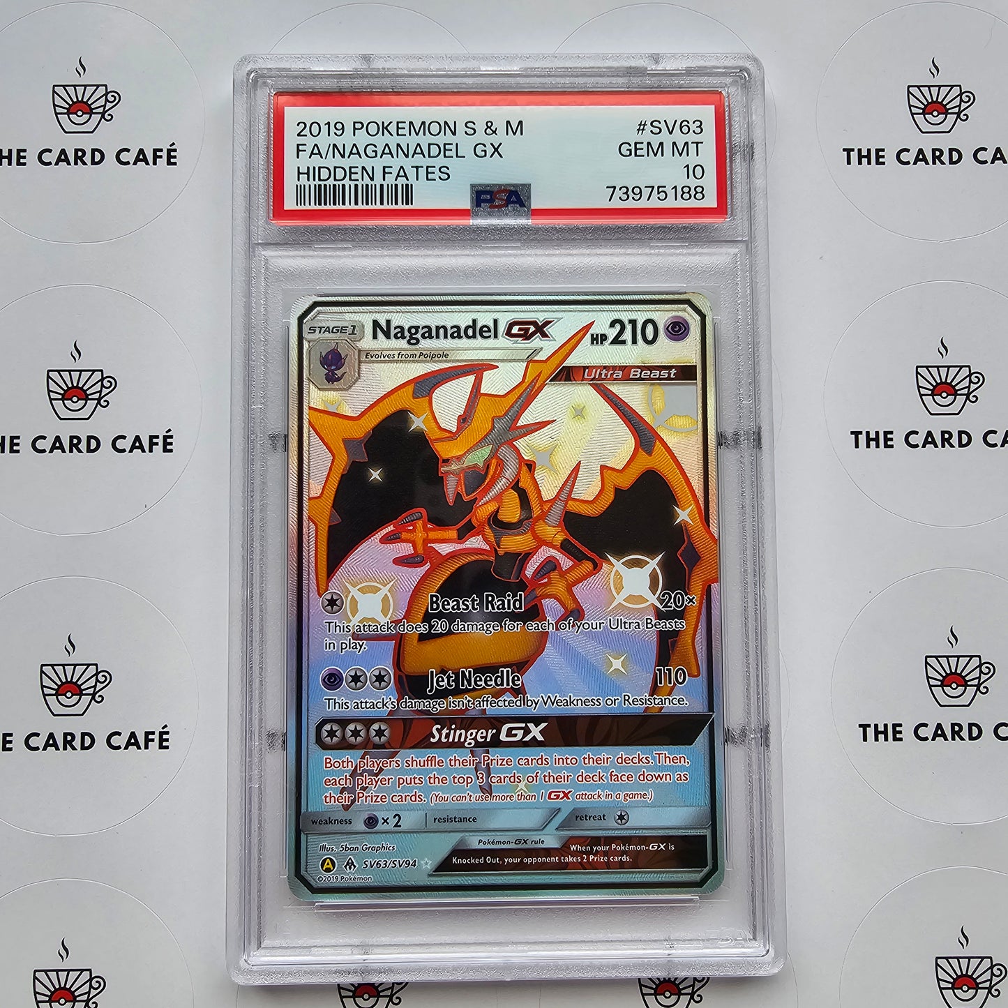 Naganadel GX - Hidden Fates - SV63/SV94 - PSA 10