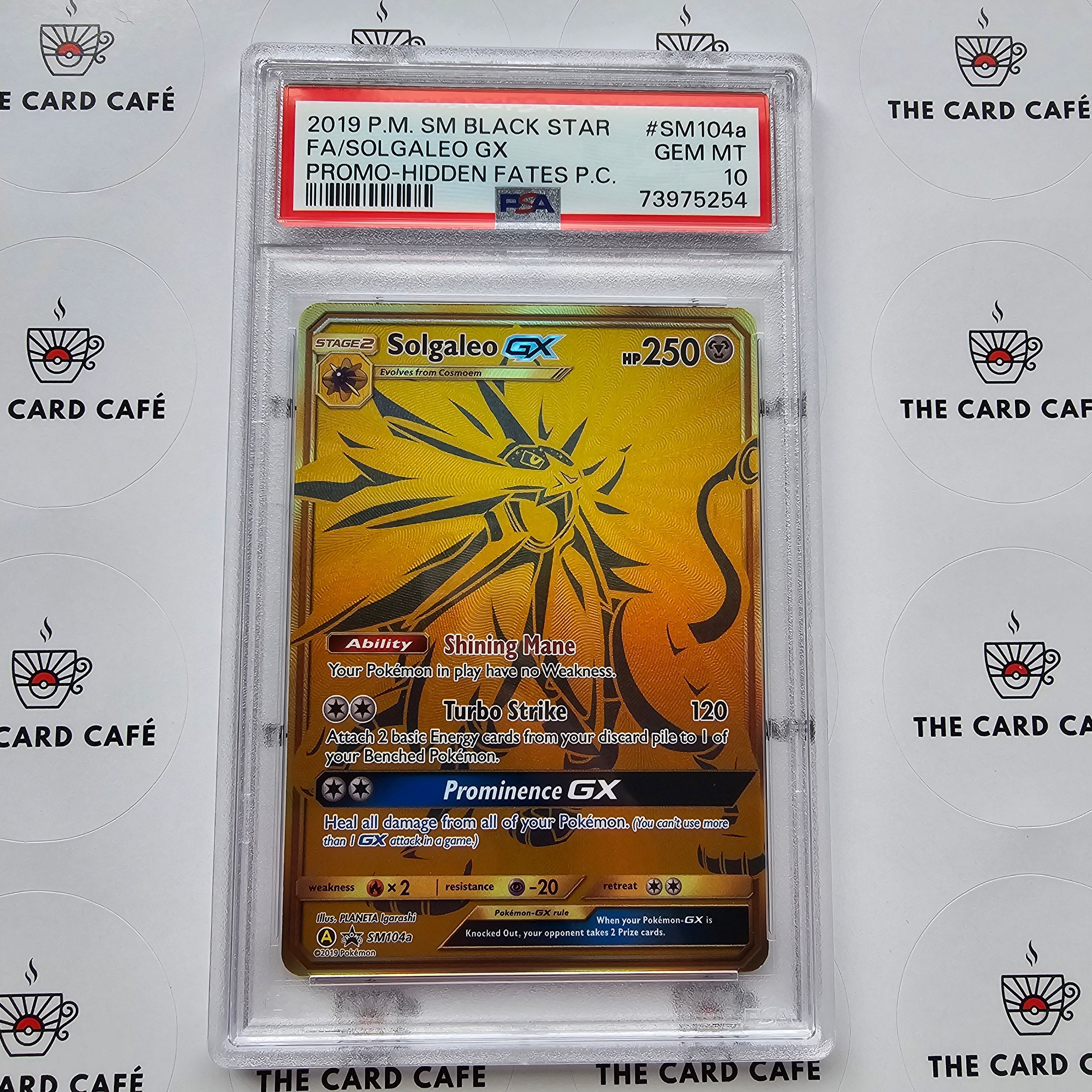 Solgaleo GX - Sun & Moon Black Star Promo - Gold - SM104a - PSA 10