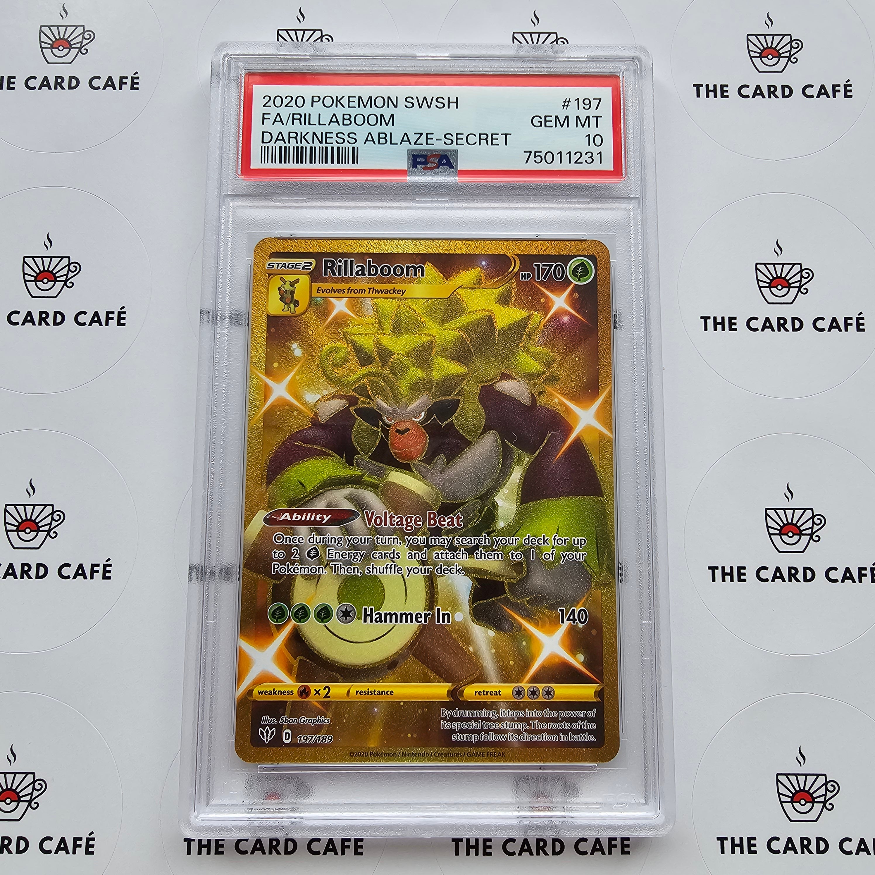 Rillaboom - Darkness Ablaze - Gold - 197/189 - PSA 10