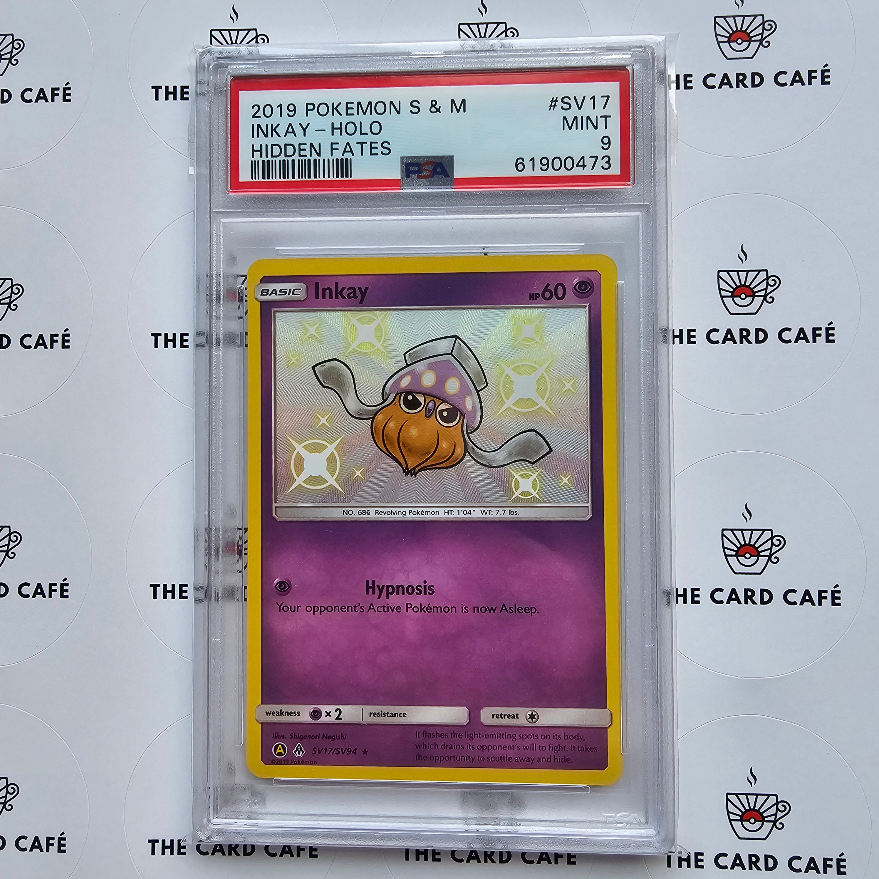 Inkay - Hidden Fates Shiny Vault - SV17/SV94 - PSA 9
