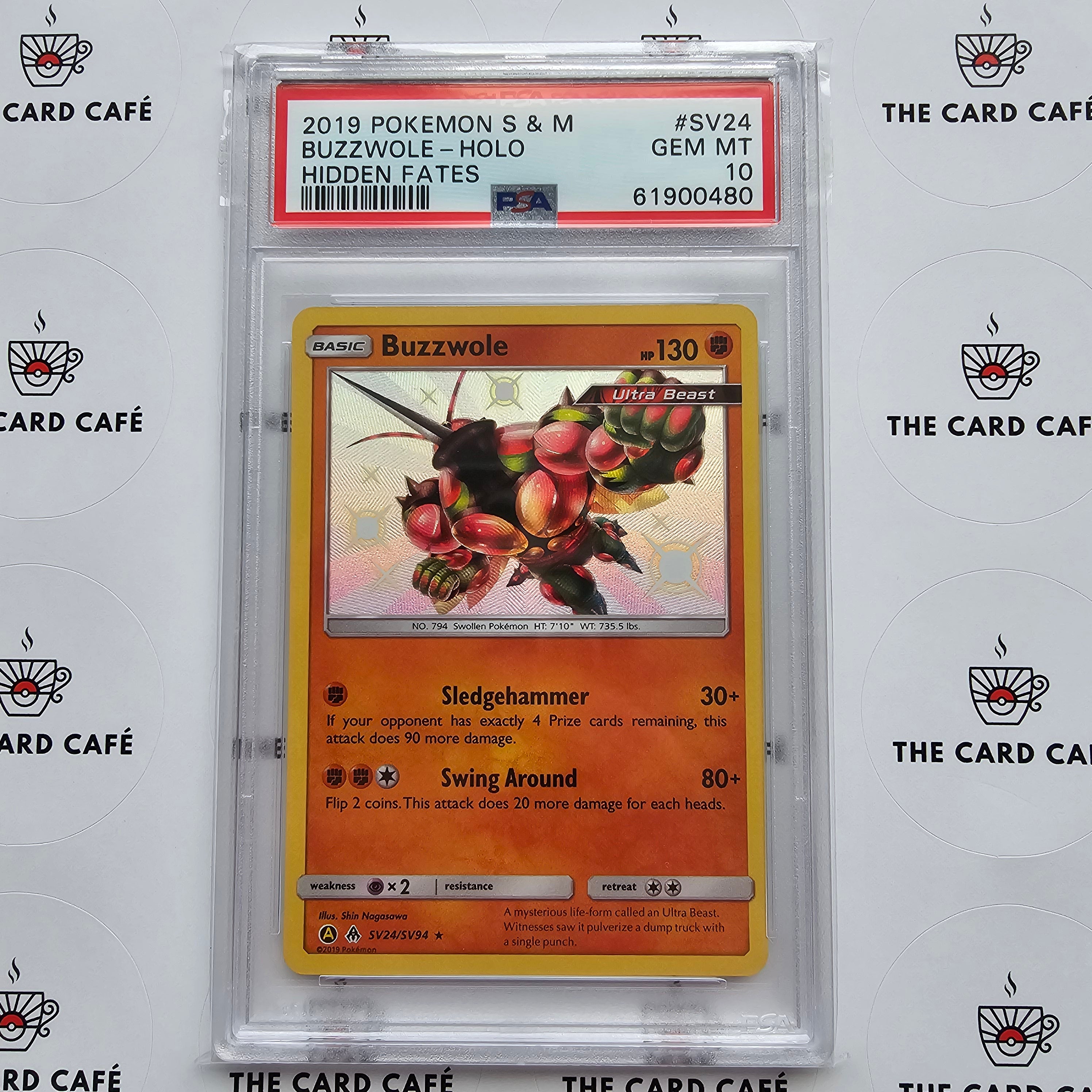 Buzzwole - Hidden Fates Shiny Vault - SV24/SV94 - PSA 10