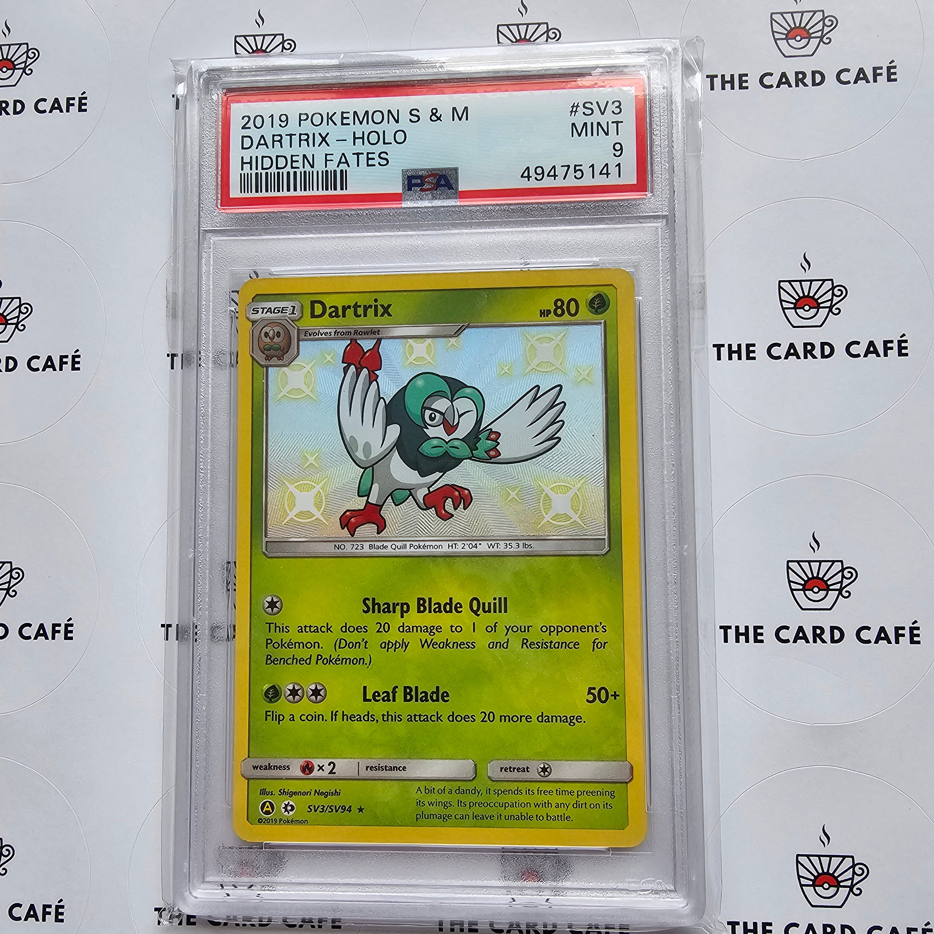 Dartrix - Hidden Fates Shiny Vault - SV3/SV94 - PSA 9