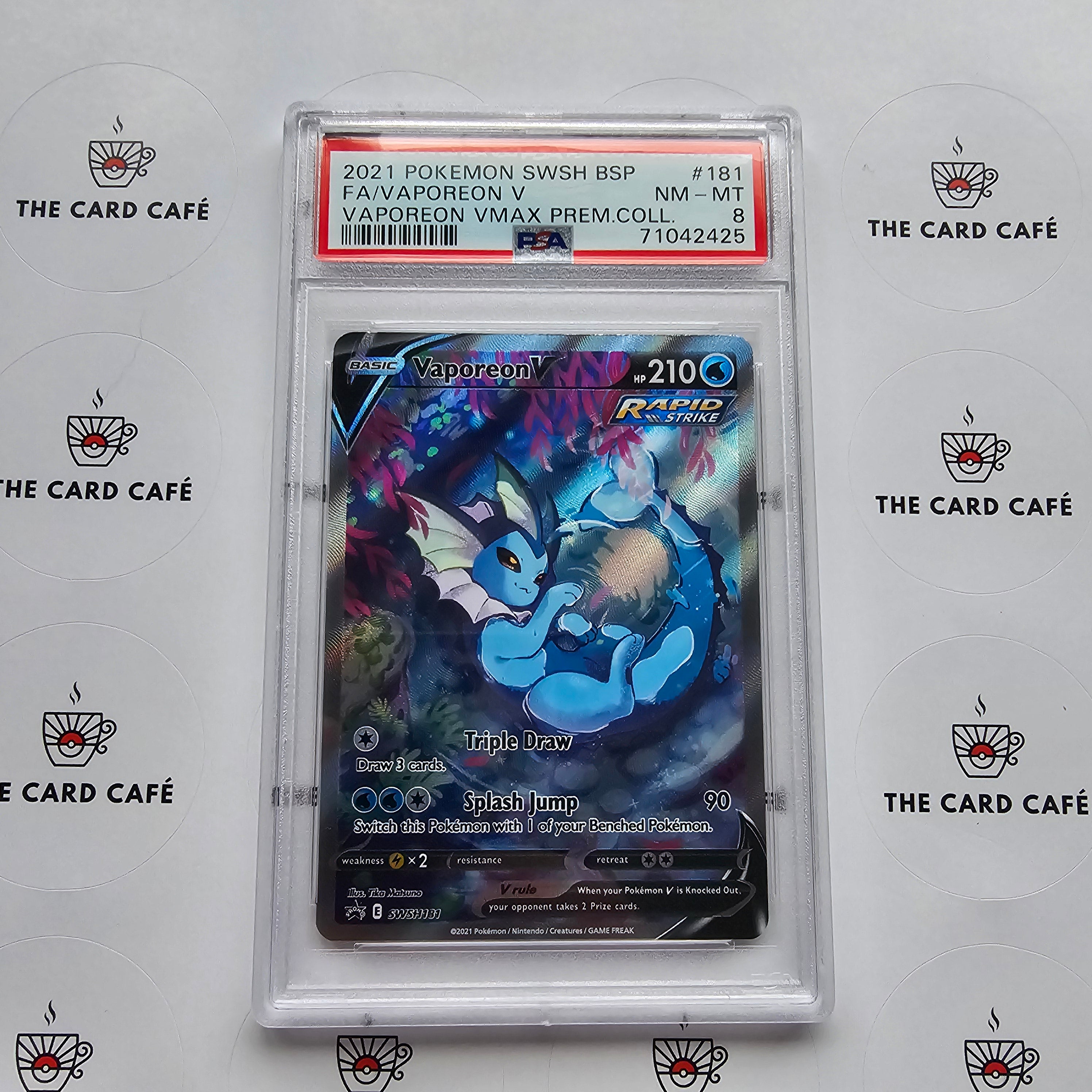 Vaporeon V - SWSH Black Star Promo SWSH181 - PSA 8