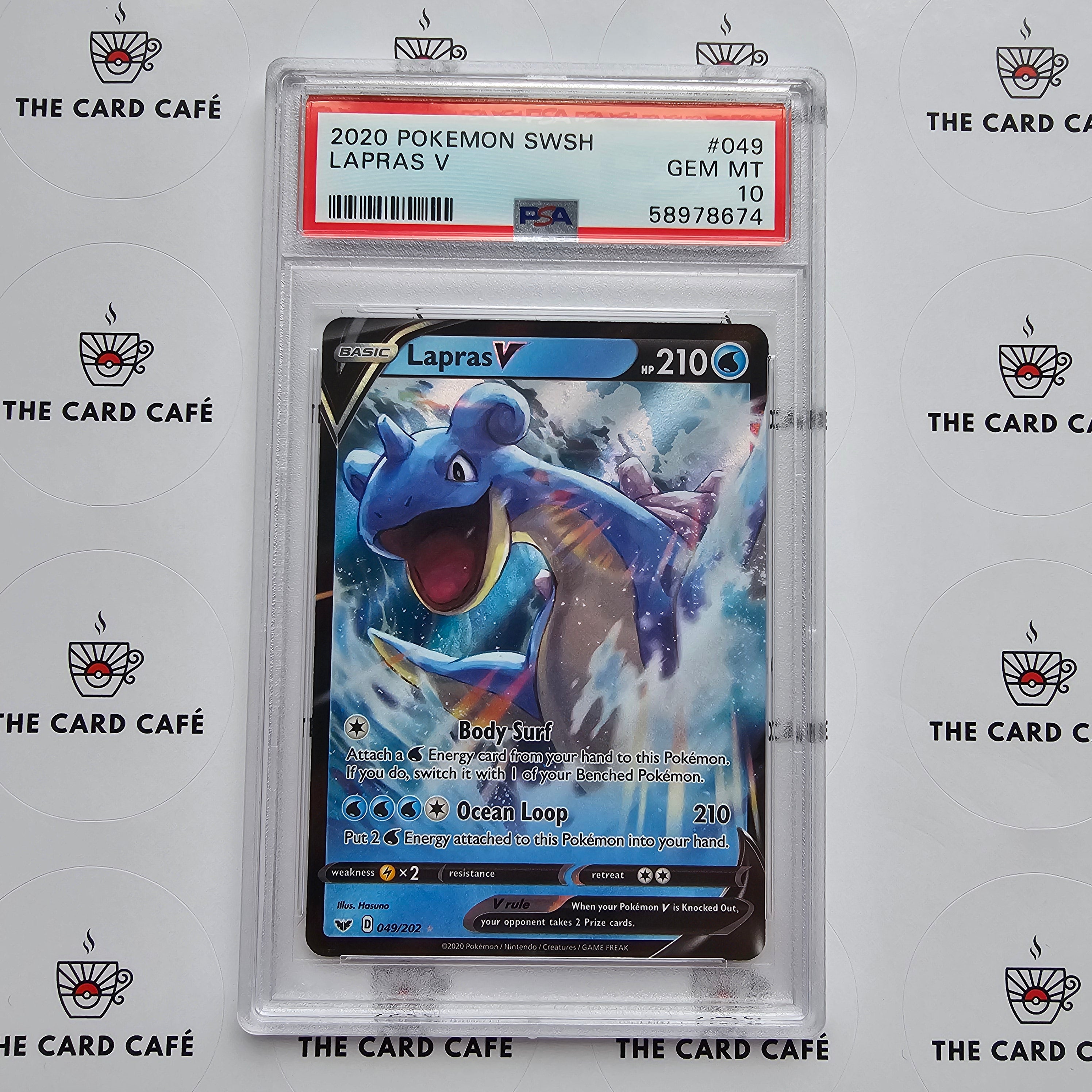 Lapras V - Sword & Shield Base - 049/202 - PSA 10