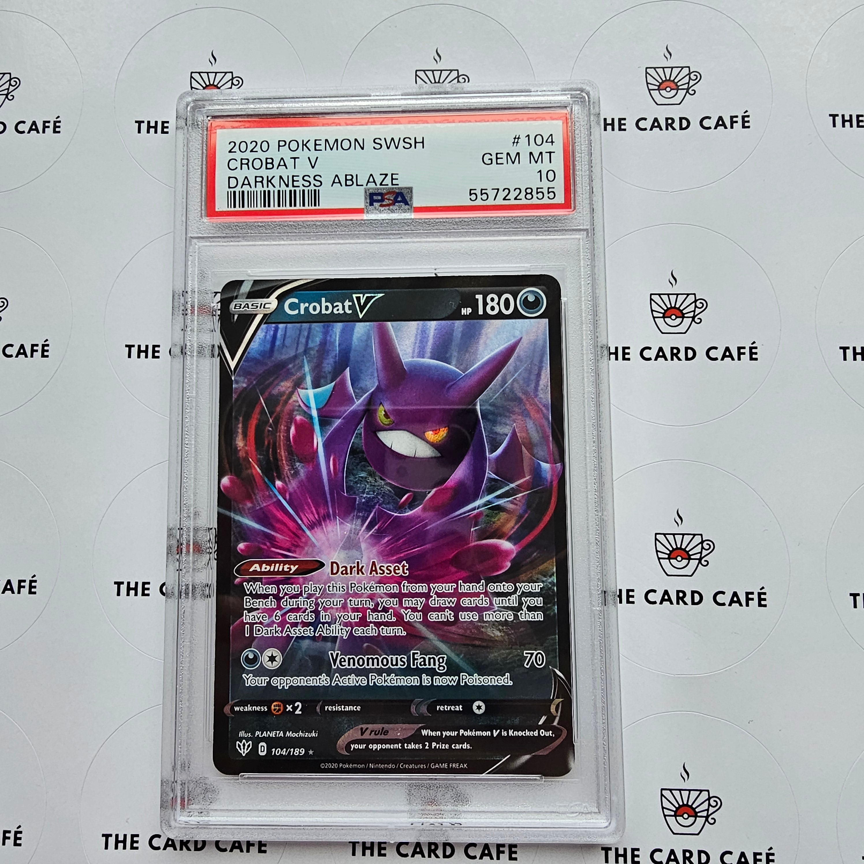 Crobat V - Darkness Ablaze - 104/189 - PSA 10