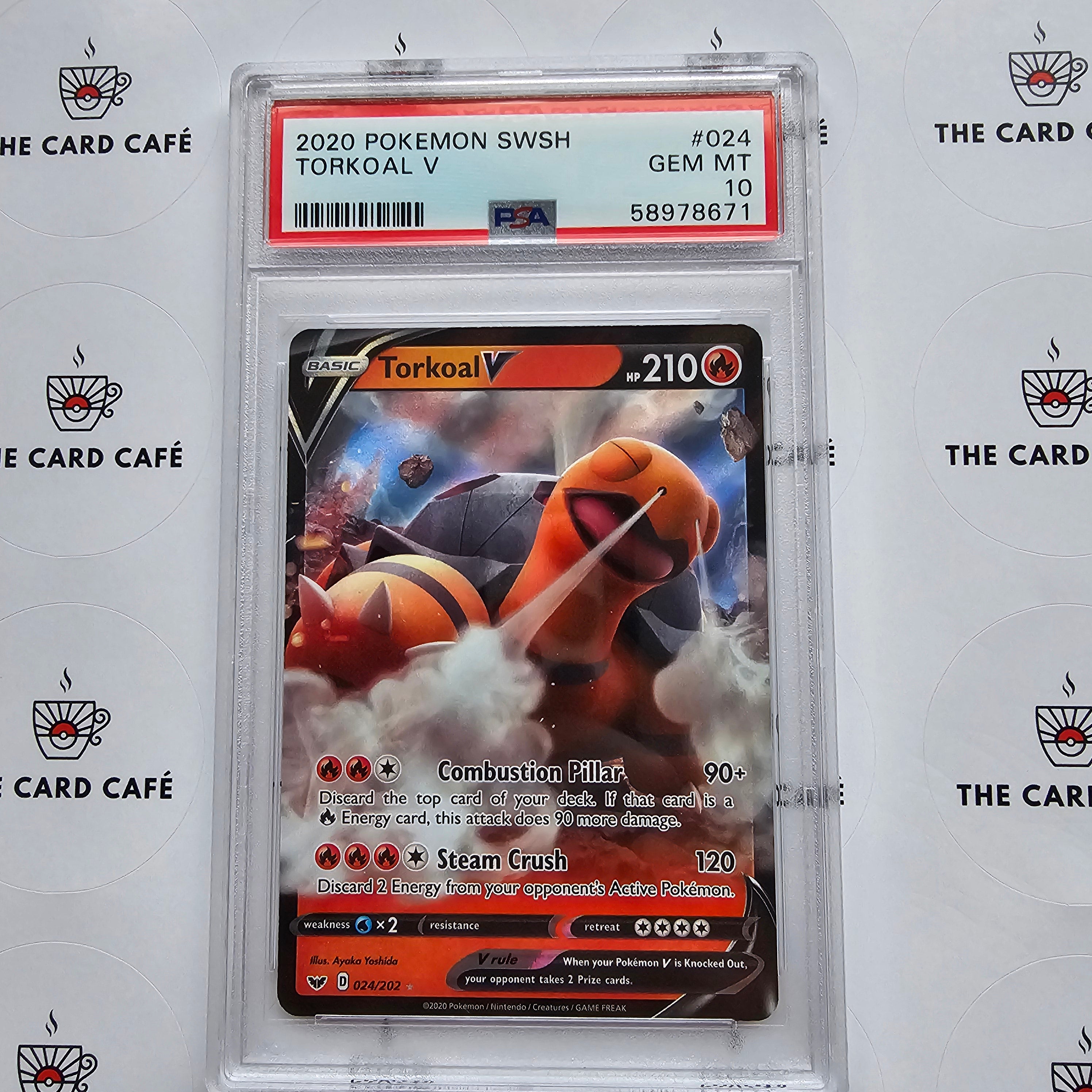 Torkoal V - Sword & Shield Base - 024/202 - PSA 10