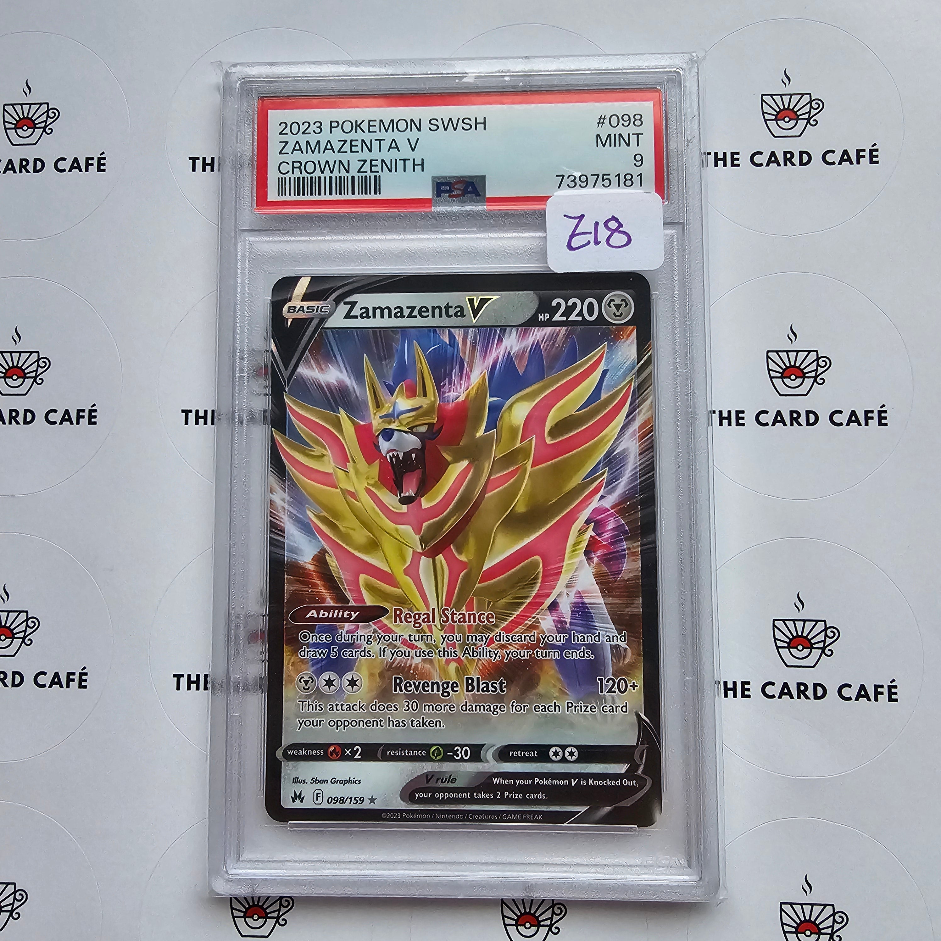 Zamazenta V - Crown Zenith - 098/159 - PSA 9