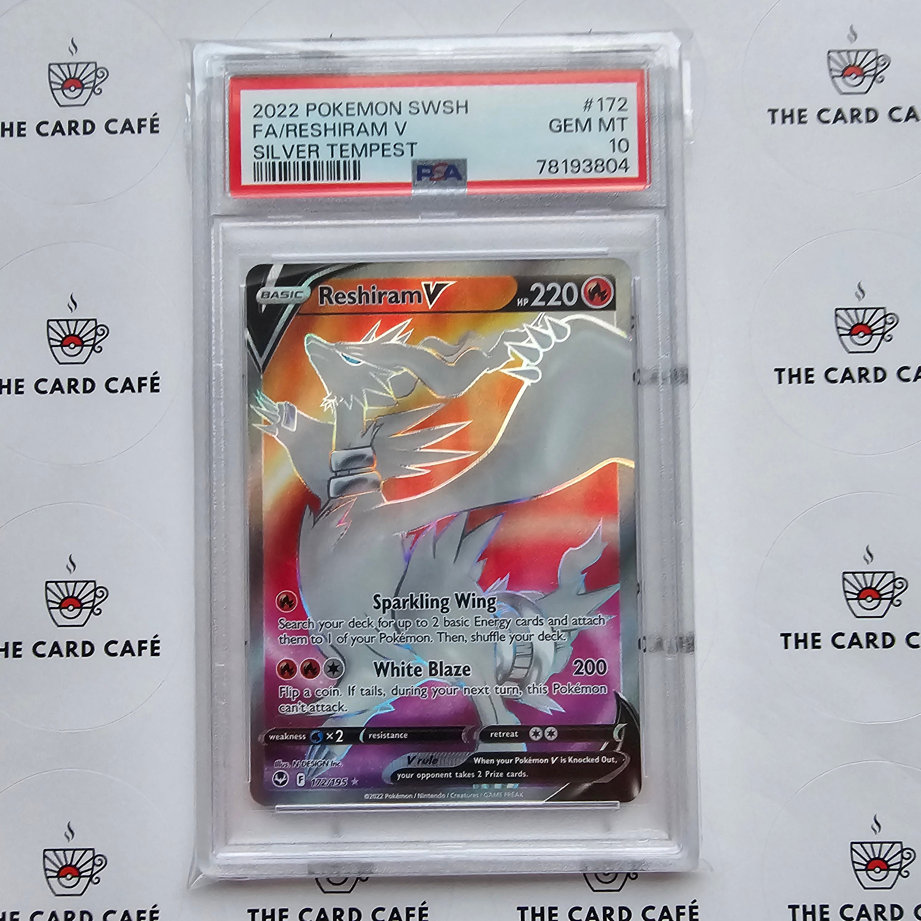 Reshiram V - Silver Tempest - 172/195 - PSA 10