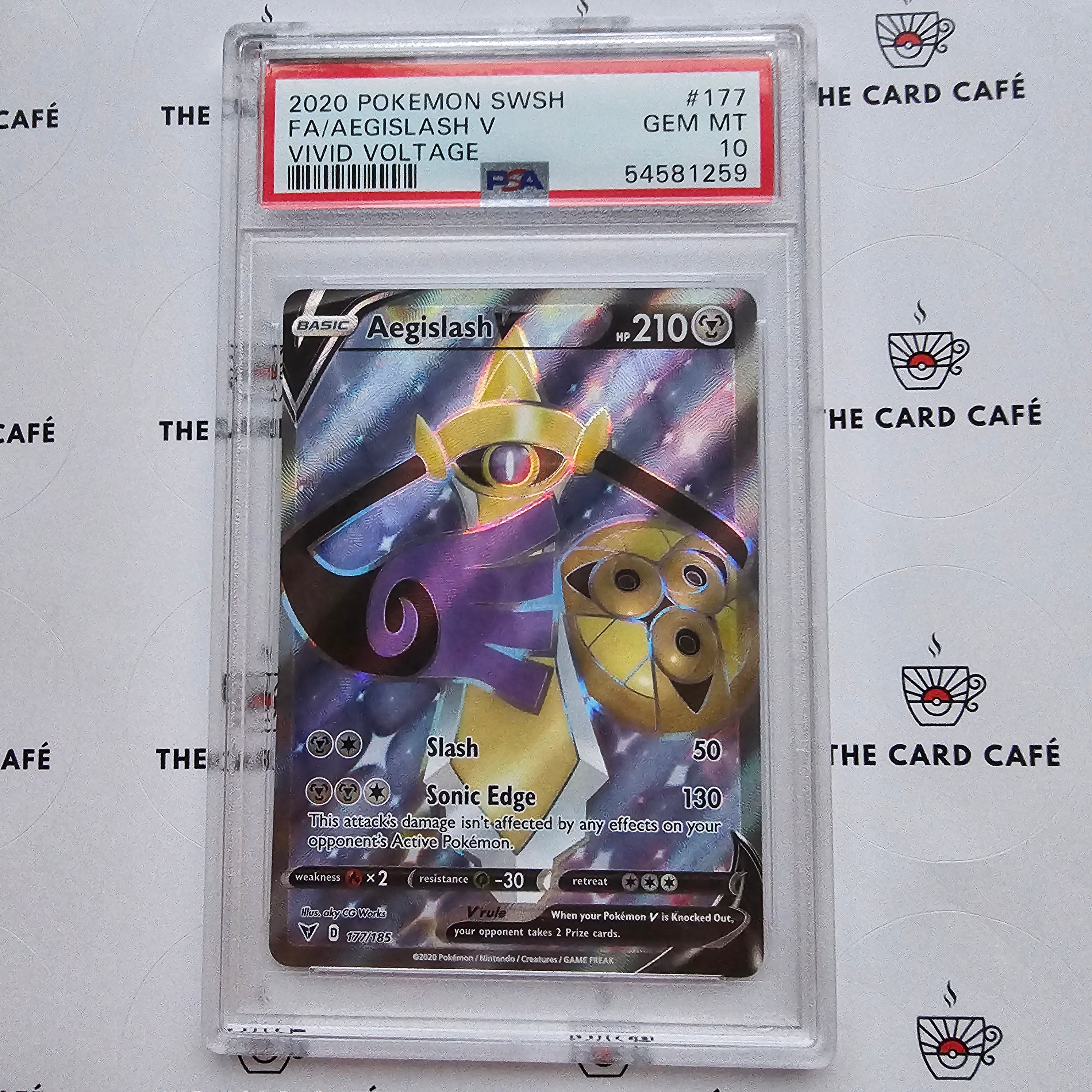 Aegislash V  - Vivid Voltage - 177/185 - PSA 10