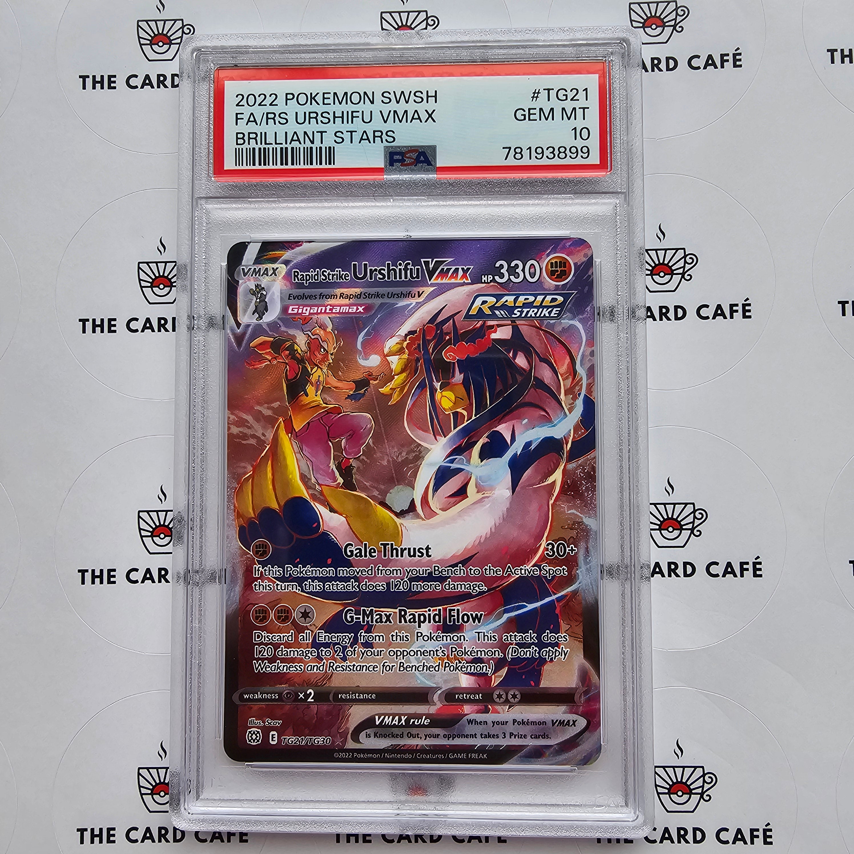 Rapid Strike Urshifu VMAX - Brilliant Stars - TG21/TG30 - PSA 10