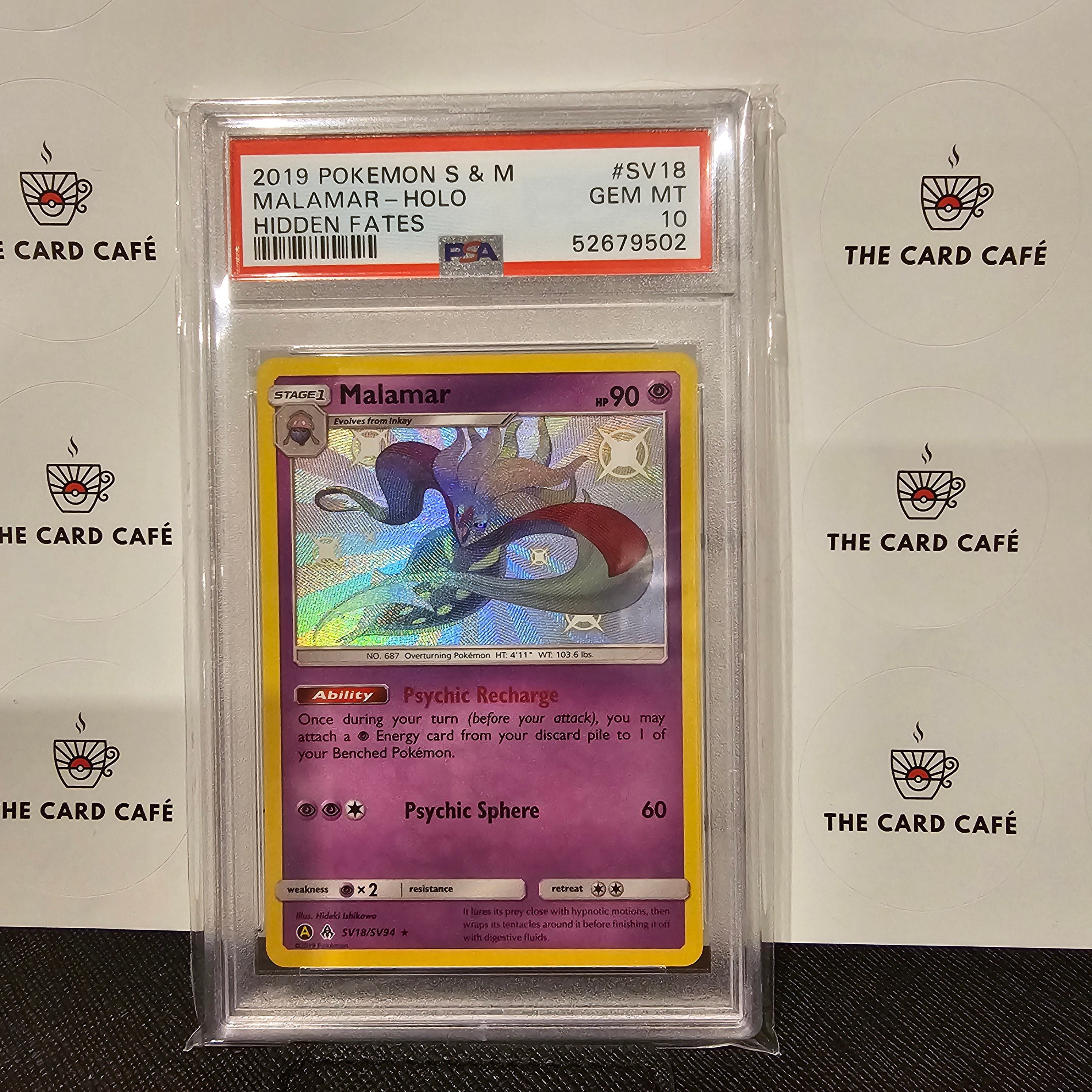 Malamar - Hidden Fates Shiny Vault - SV18/SV94 - PSA 10