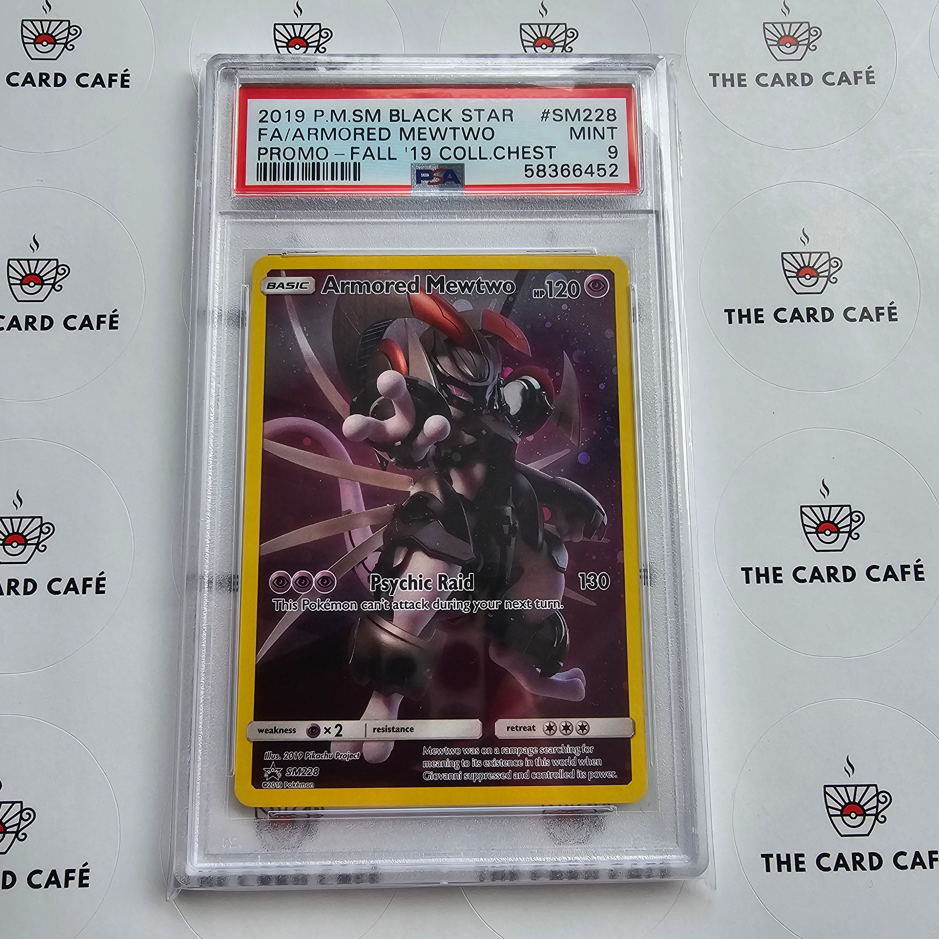 Armored Mewtwo - SM228 - Black Star Promo BSP - Collectors Chest - PSA 9
