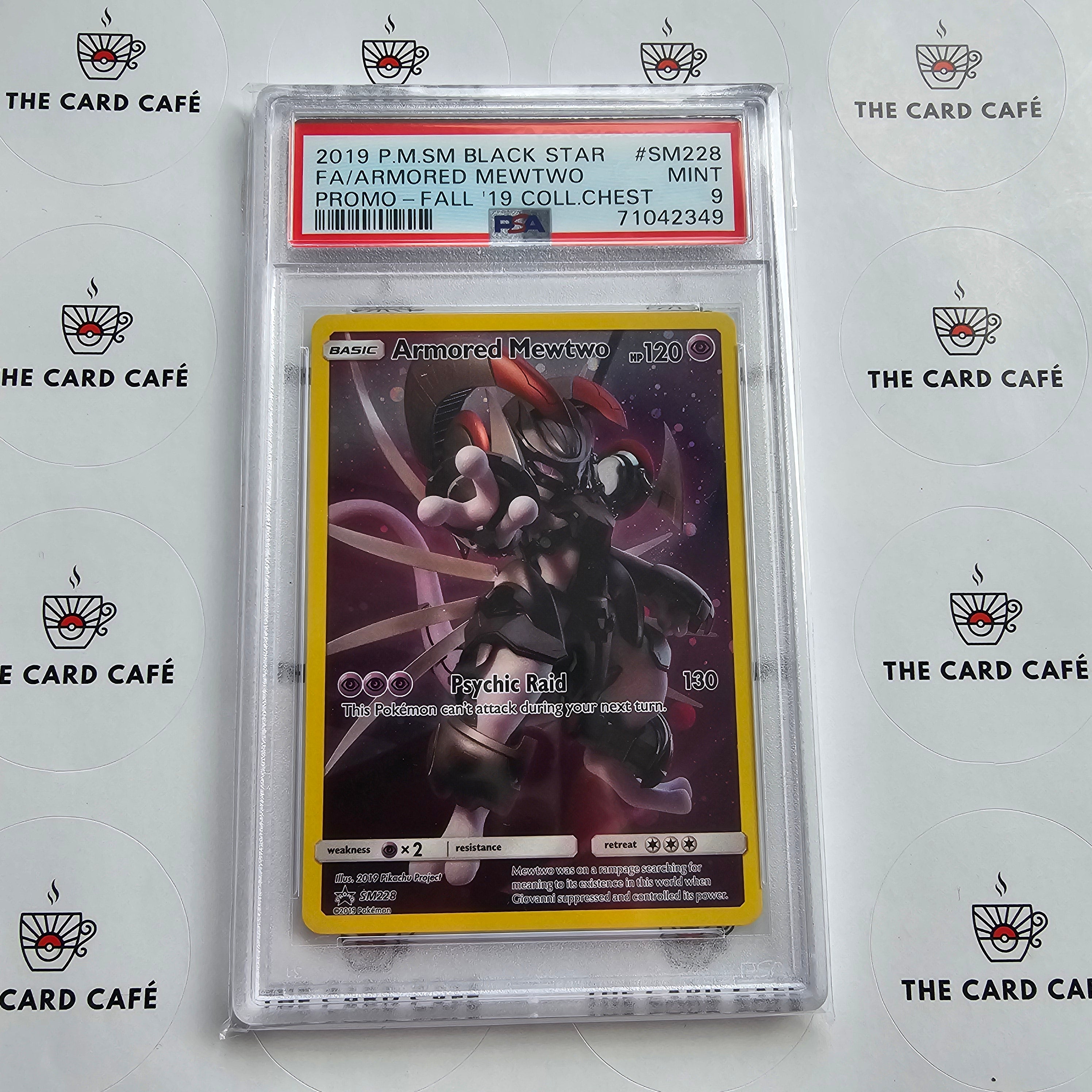 Armored Mewtwo - SM228 - Black Star Promo BSP - Collectors Chest - PSA 9