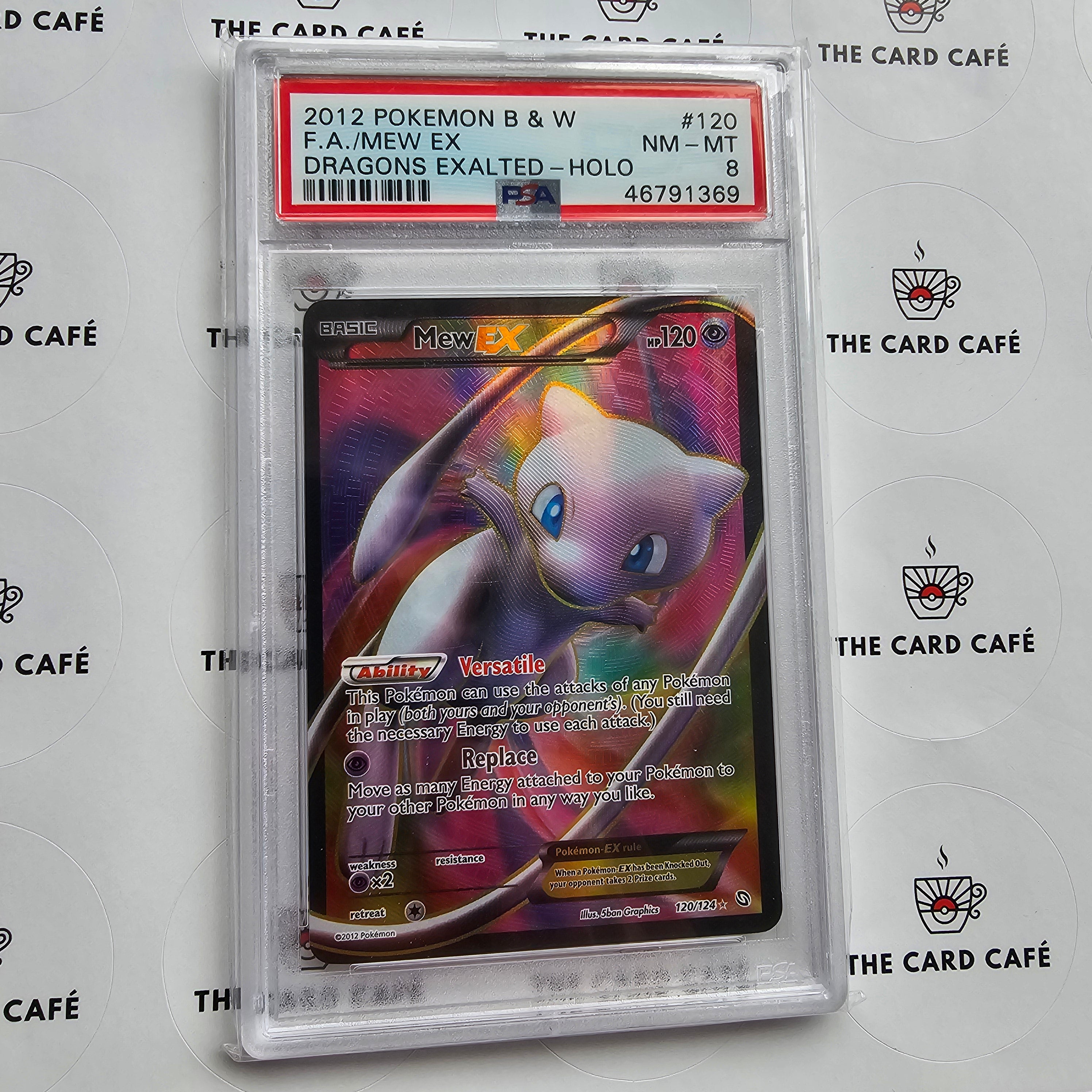 Mew EX - Dragons Exalted - 120/124 - PSA 8