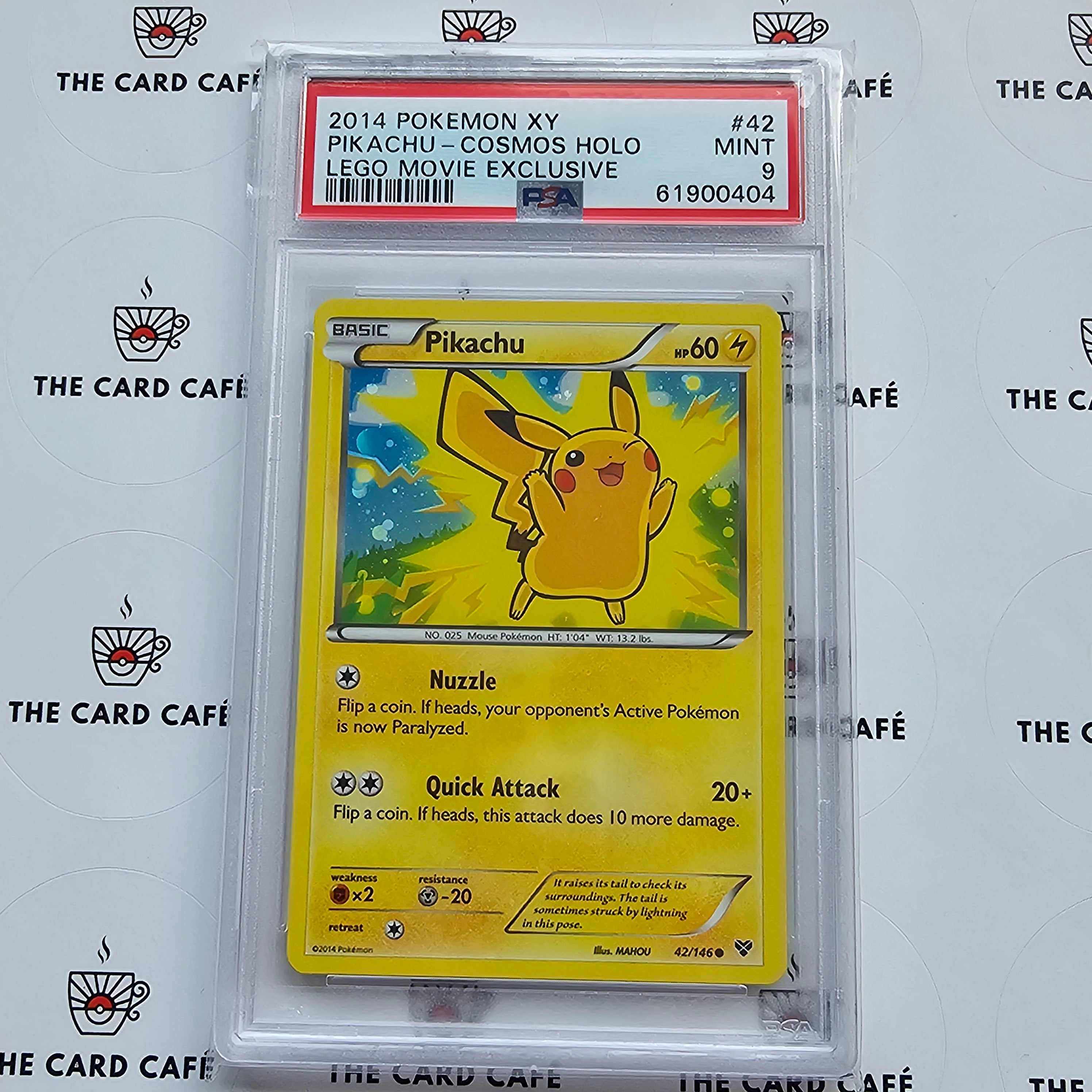 Pikachu - Cosmos Holo Lego Movie - XY Promo - 42/146 - PSA 9