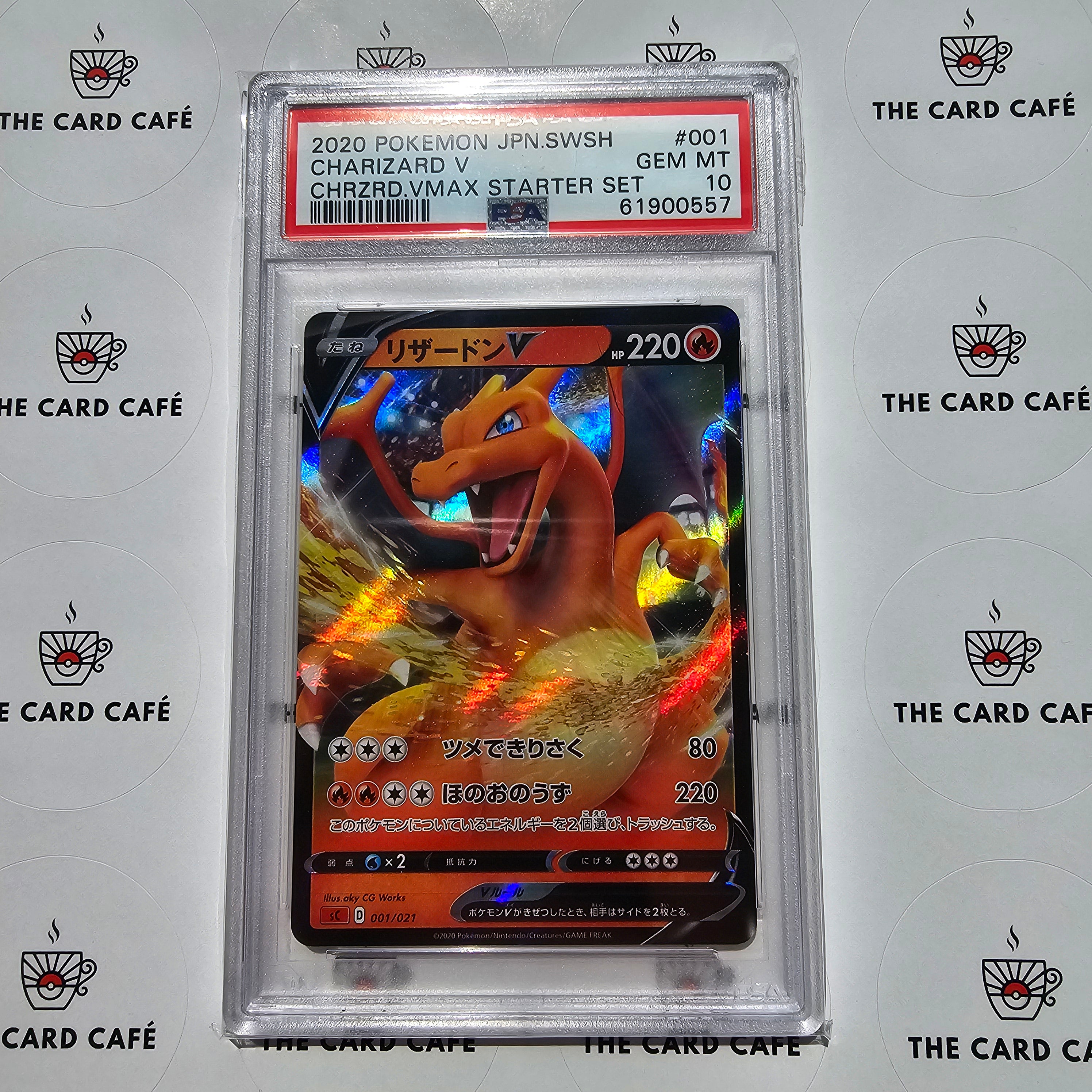 Charizard V - Japanese Charizard VMAX Starter Set - 001/021 - PSA 10