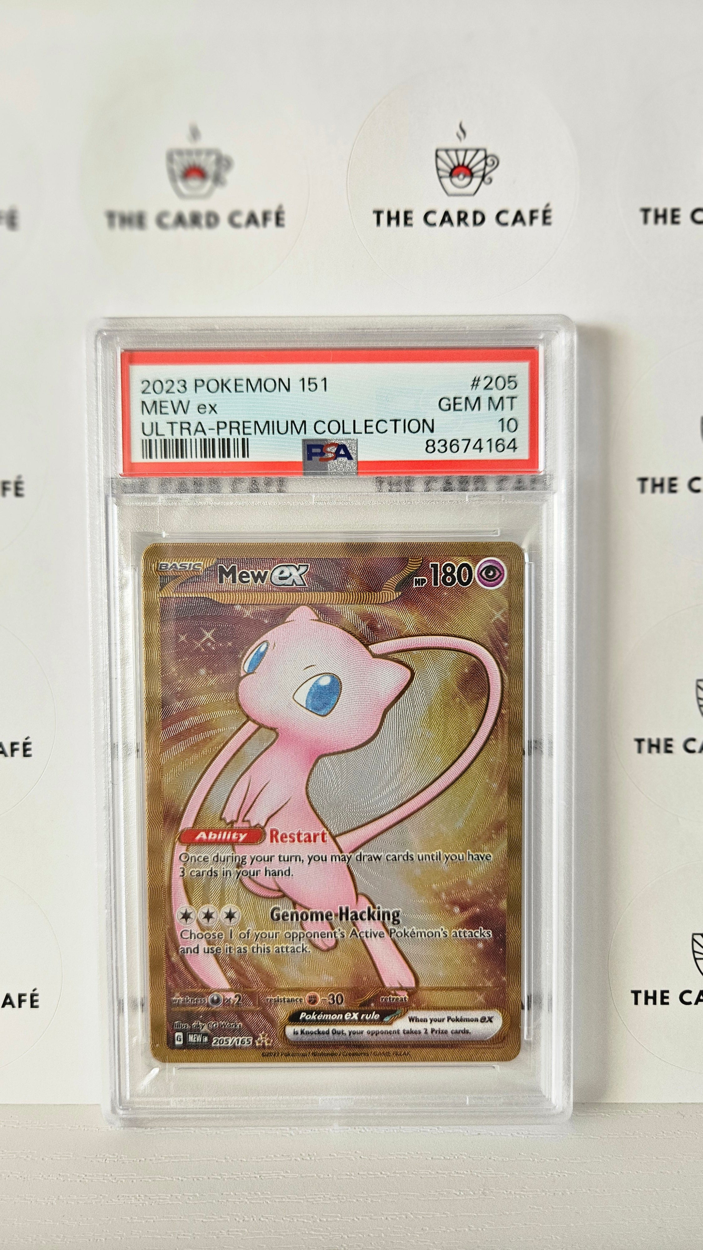 Mew EX - 205/165 - Ultra Premium Collection Promo - Gold Card Metal - PSA 10