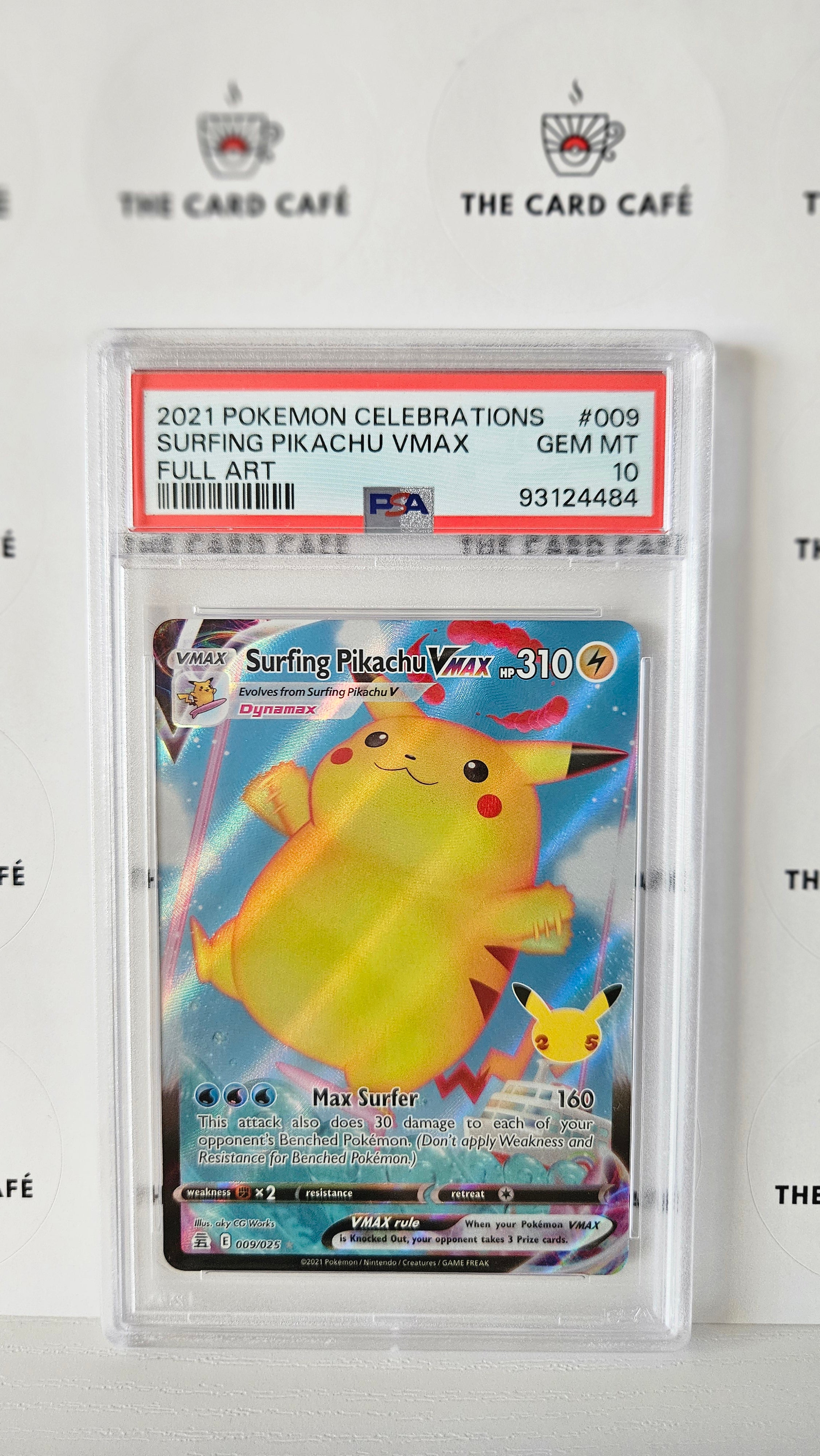 Surfing Pikachu VMAX - 009/025 - Celebrations - PSA 10