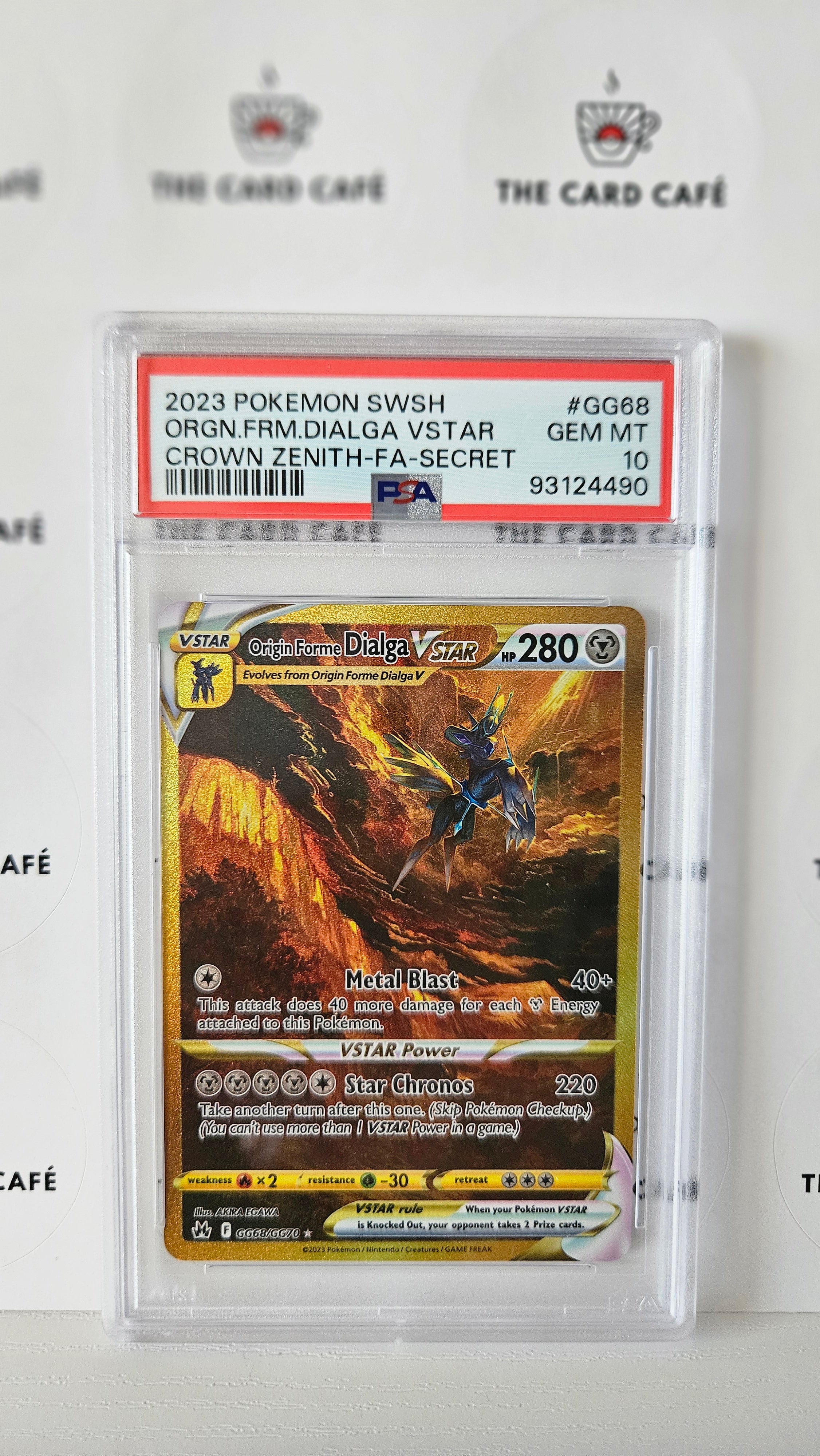 Origin Forme Dialga VSTAR - GG68/GG70 - Crown Zenith - Full Art Gold - PSA 10