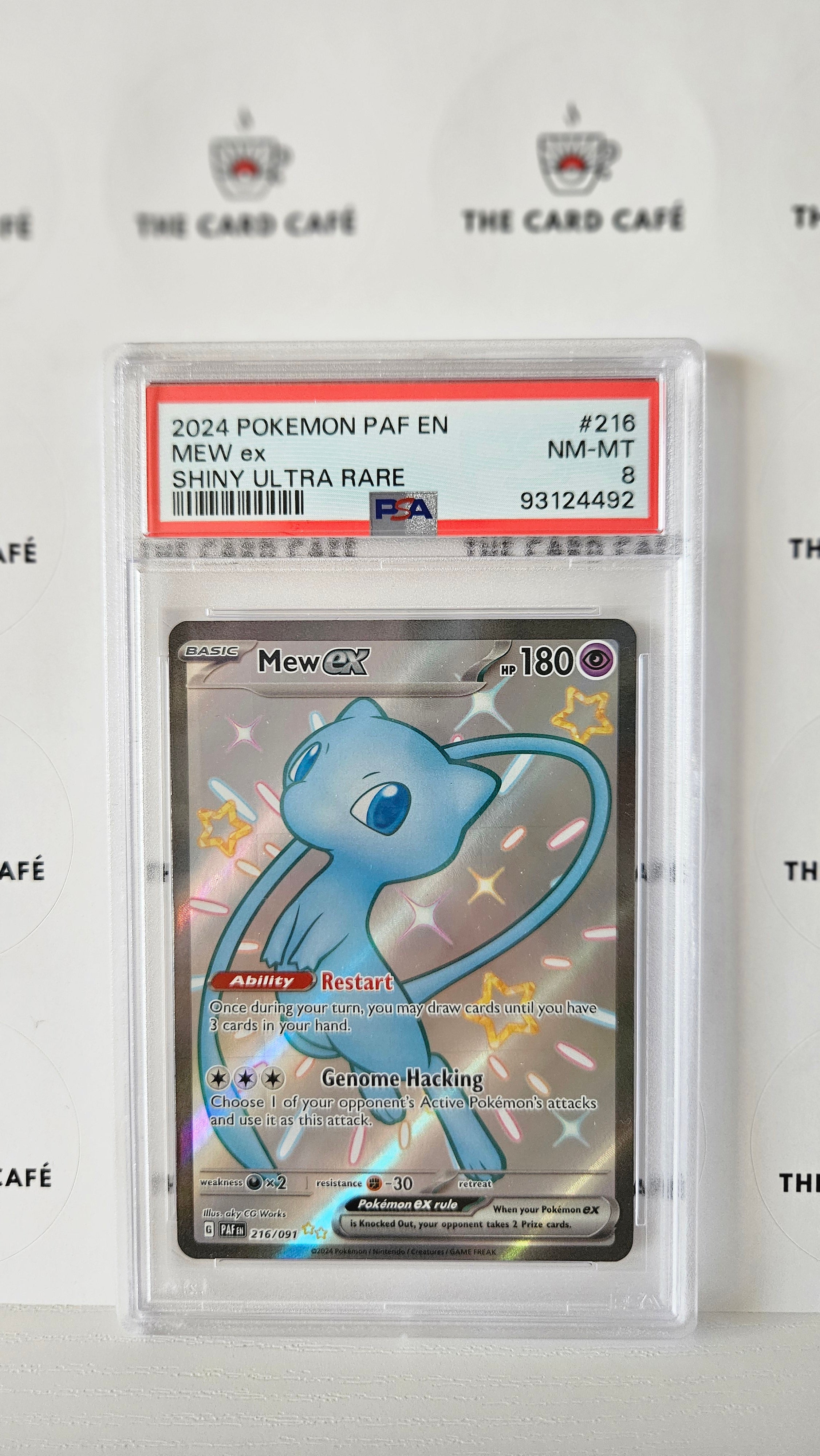 Mew EX - 216/091 - Paldean Fates - Shiny Ultra Rare - PSA 8