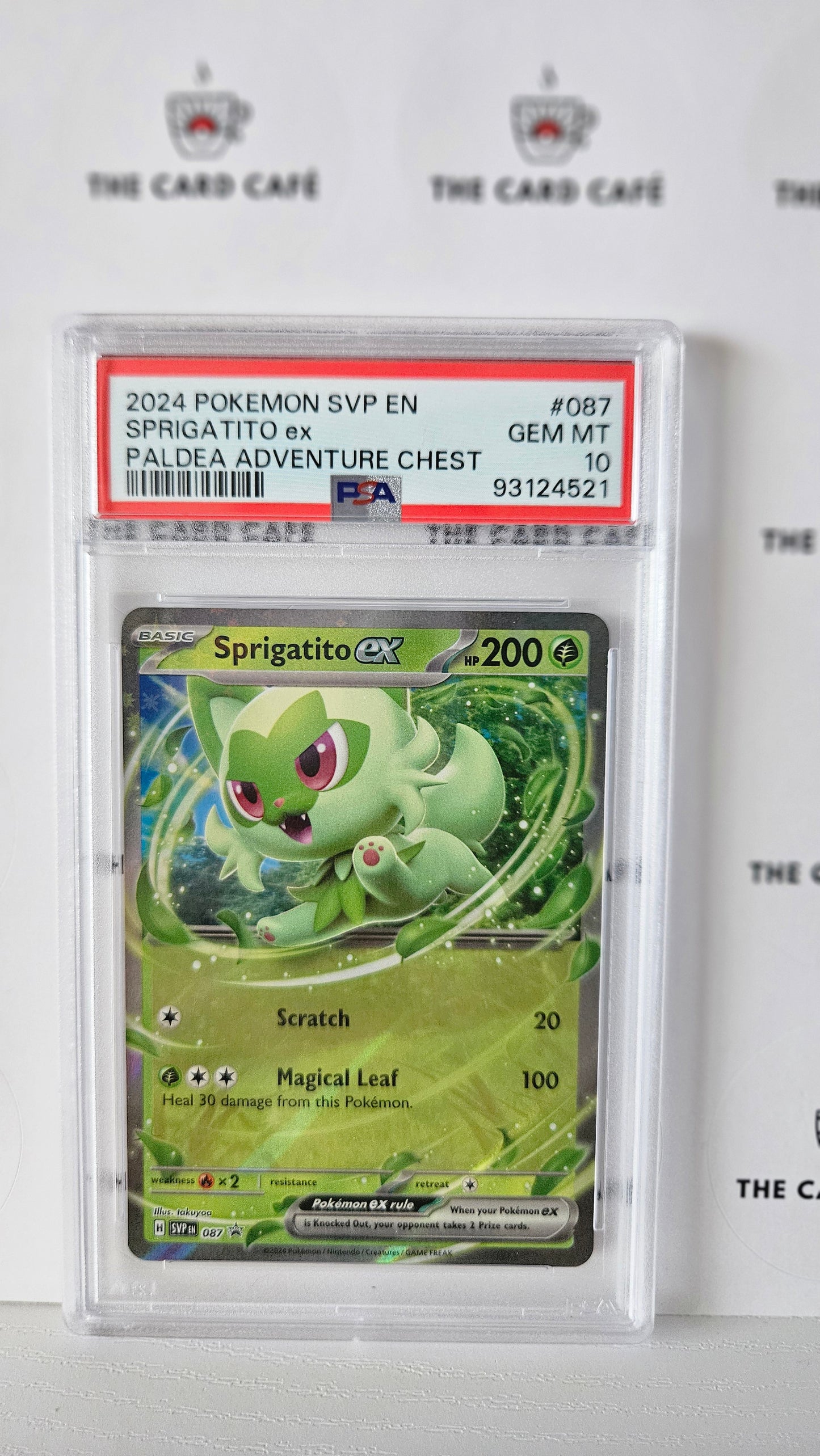 Sprigatito EX - SVP087 - Paldea Adventure Chest - PSA 10