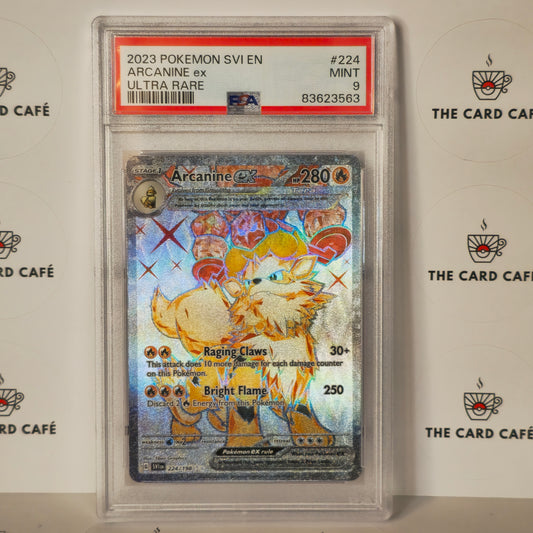 Arcanine EX - Scarlet & Violet Base - 224/198 - PSA 9