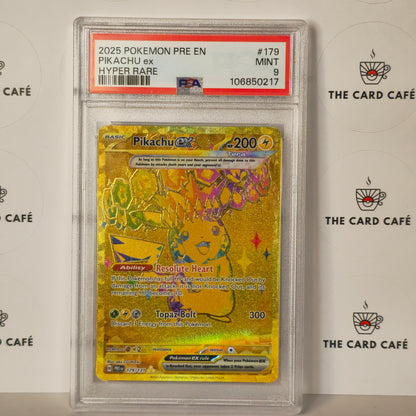 Pikachu EX - Prismatic Evolutions - Secret Rare Gold - 179/131 - PSA 9