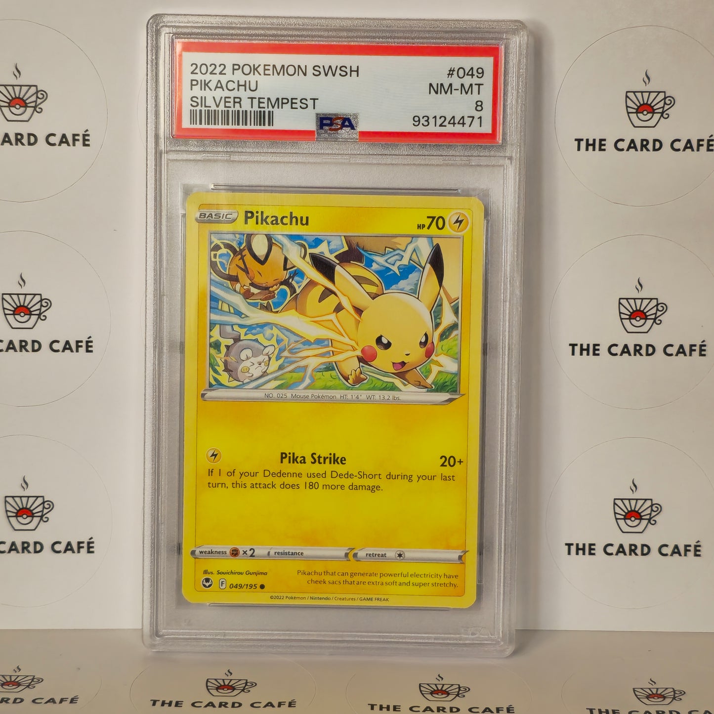 Pikachu - Silver Tempest - 049/195 - PSA 8