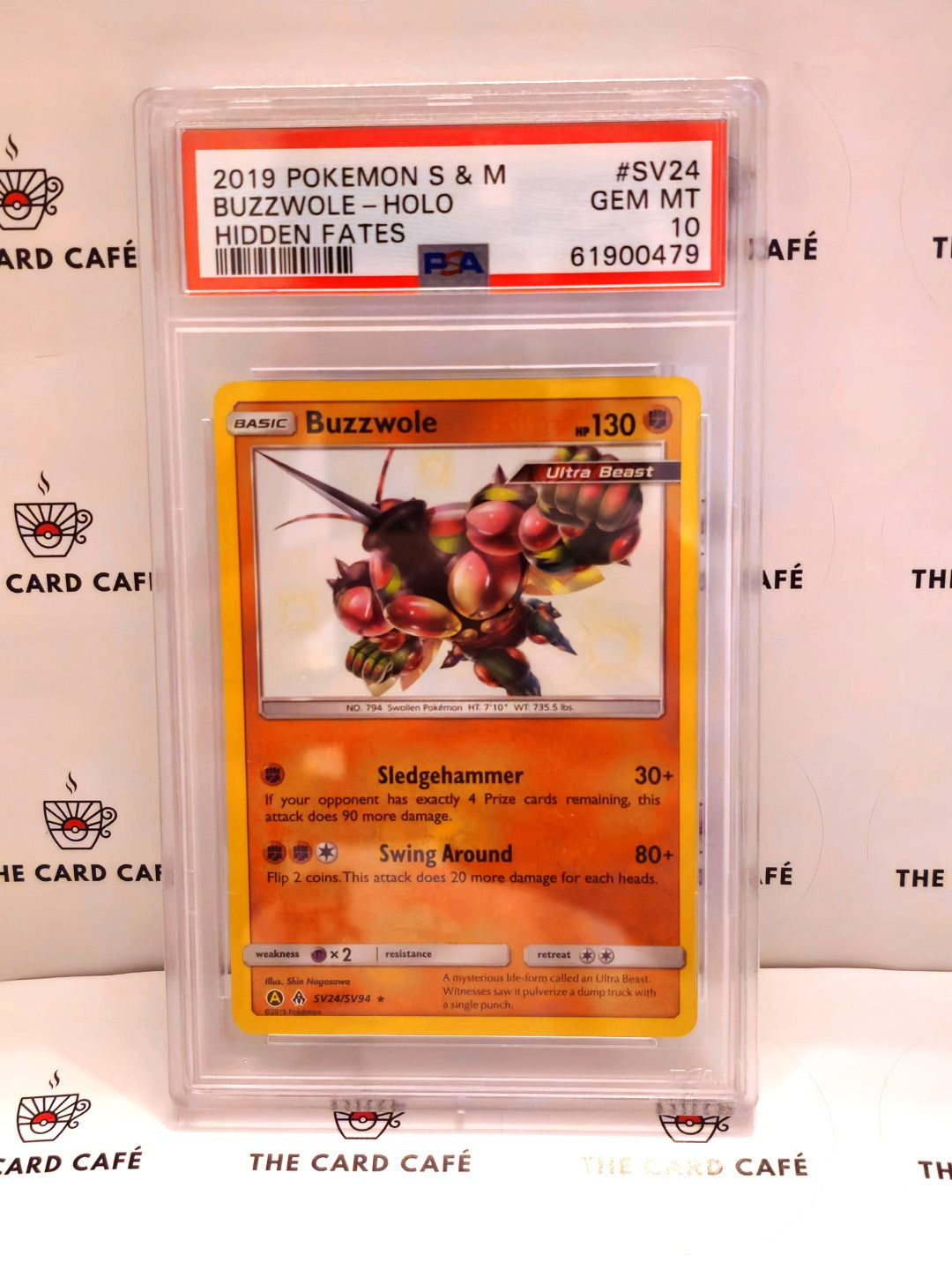 Buzzwole - Hidden Fates Shiny Vault - SV24/SV94 - PSA 10