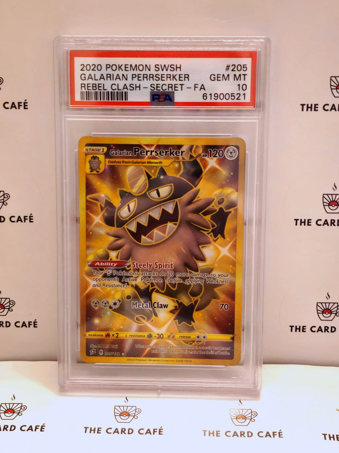 Galarian Perrserker - Rebel Clash - 205/192 - PSA 10