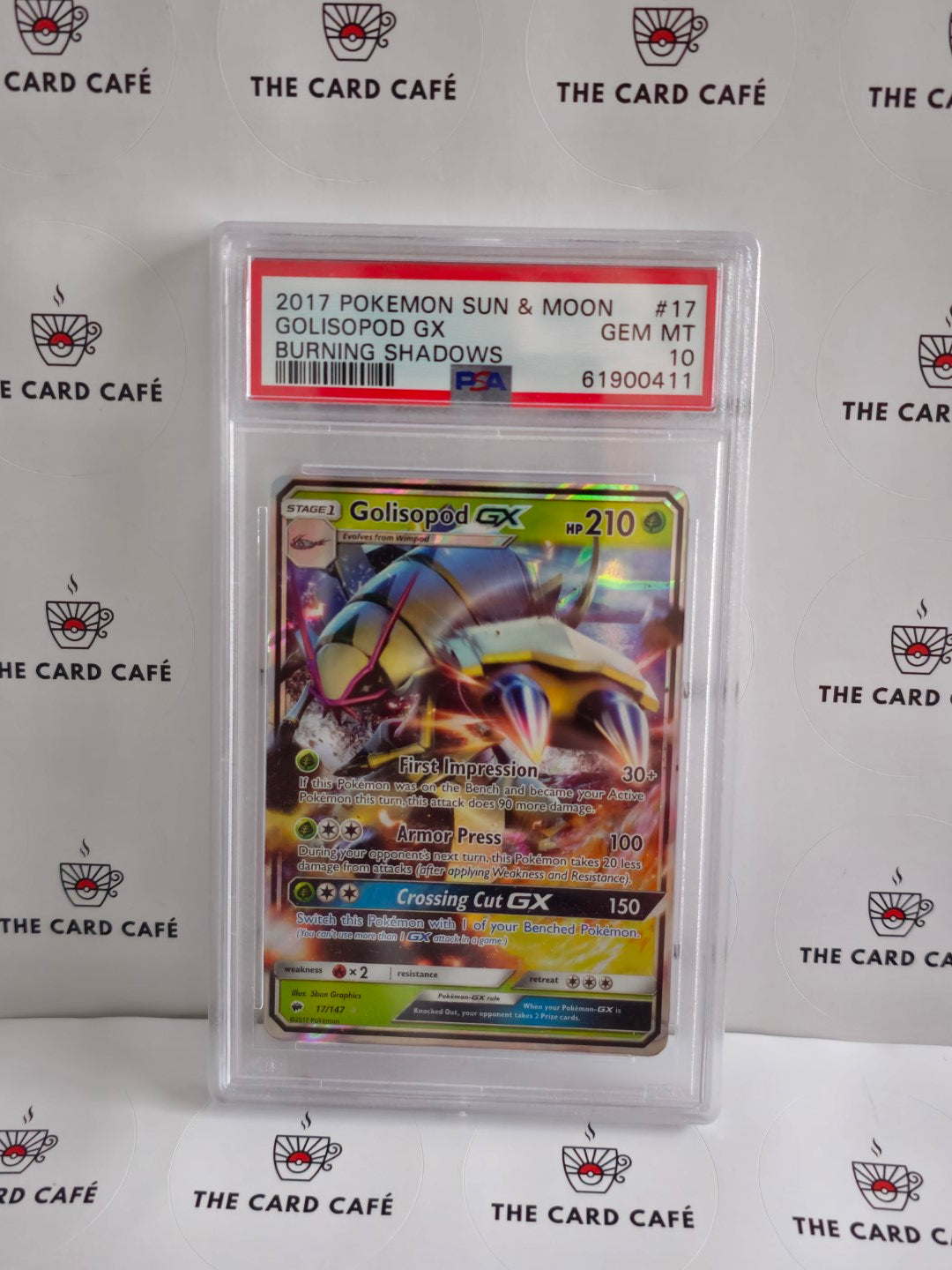 Golisopod GX - Burning Shadows - 17/147 - PSA 10
