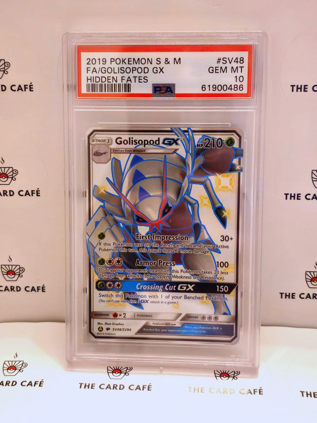Golisopod GX - Hidden Fates Shiny Vault - SV48/SV94 - PSA 10