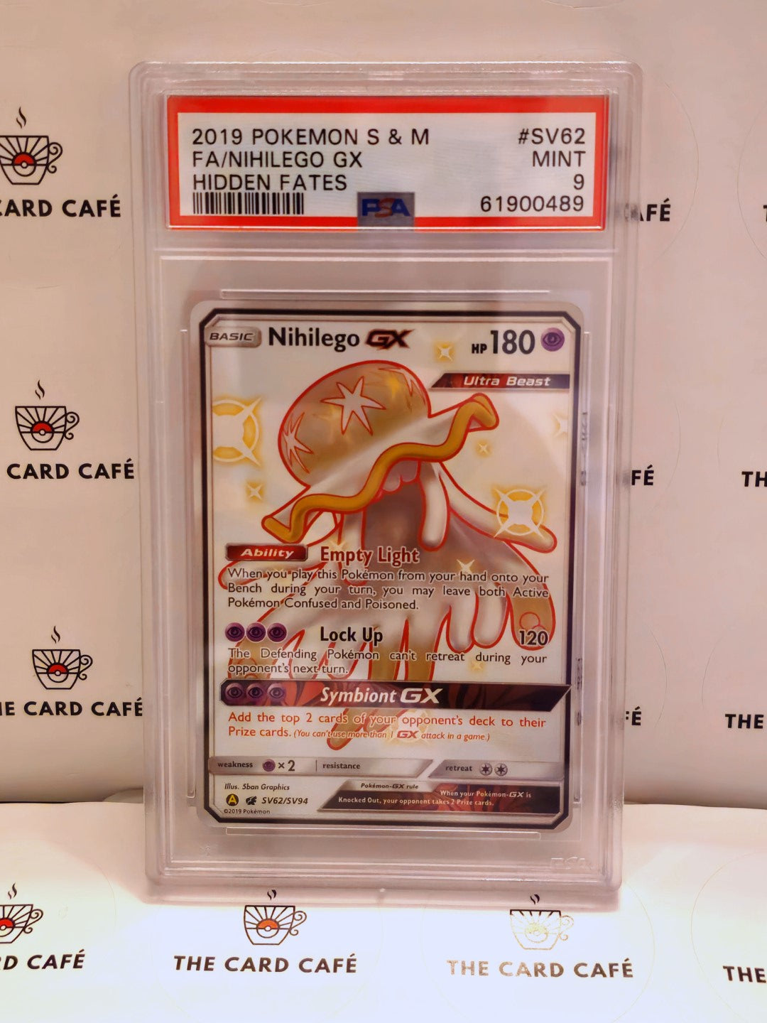 Nihilego GX - Hidden Fates Shiny Vault - SV62/SV94 - PSA 9