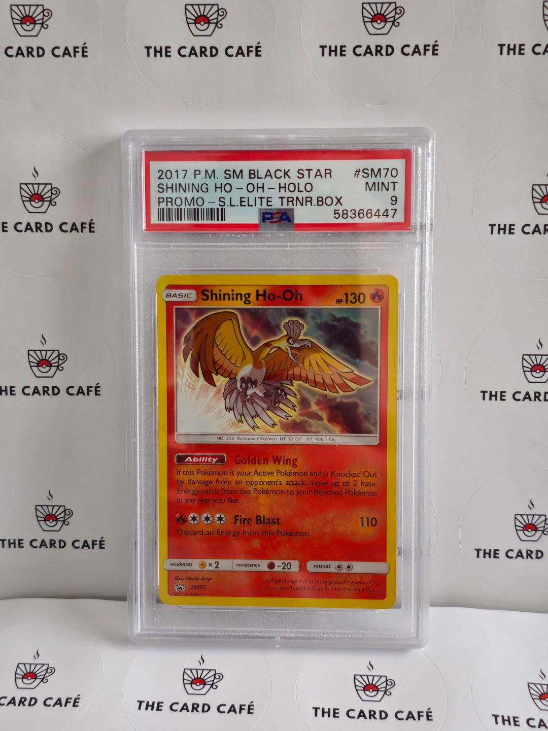Shining Ho-Oh - Sun & Moon Black Star Promo - SM70 - PSA 9