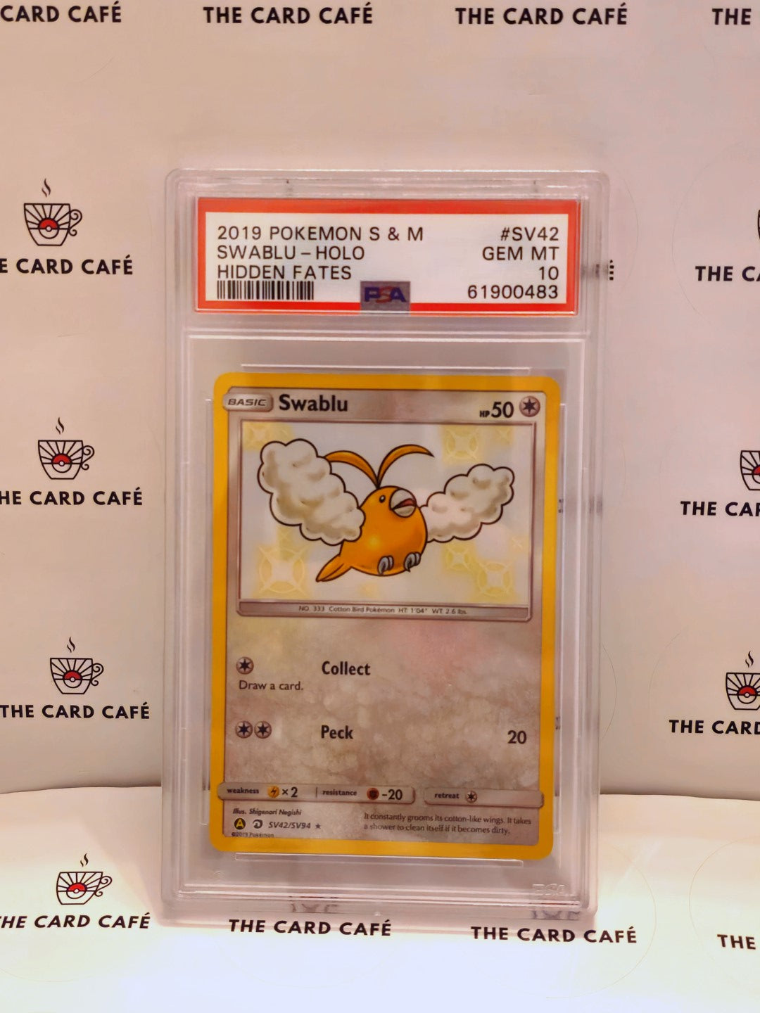 Swablu - Hidden Fates Shiny Vault - SV42/SV94 - PSA 10