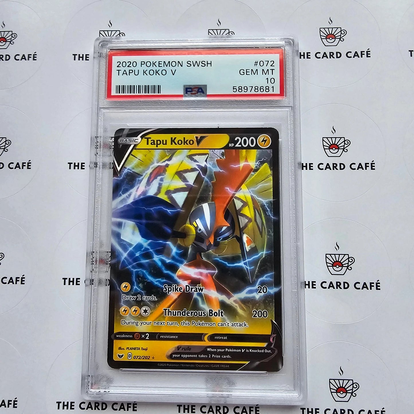 Twin Energy PSA 10 + Stonjourner PSA 10 + Tapu Koko PSA 10